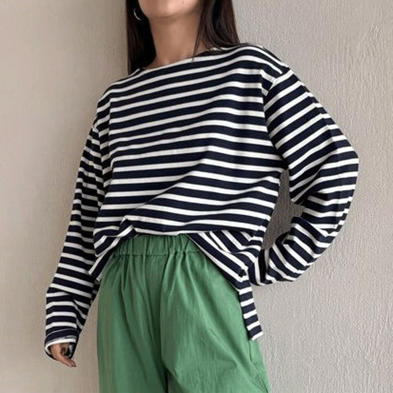 【Insta Live】ザンパ ボートネックボーダーロンT - 画像10