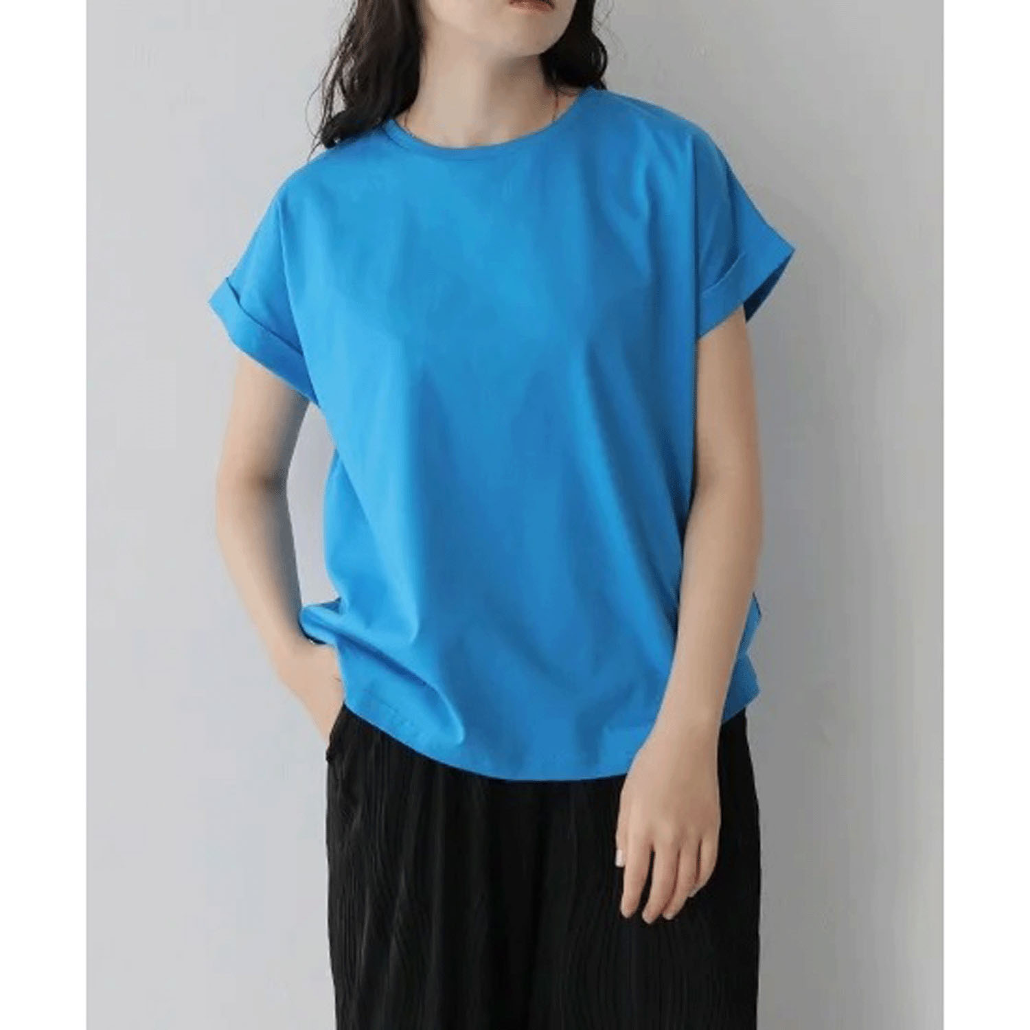 【Insta Live】Vingtrois ドライタッチコットンターンバックT - 画像1