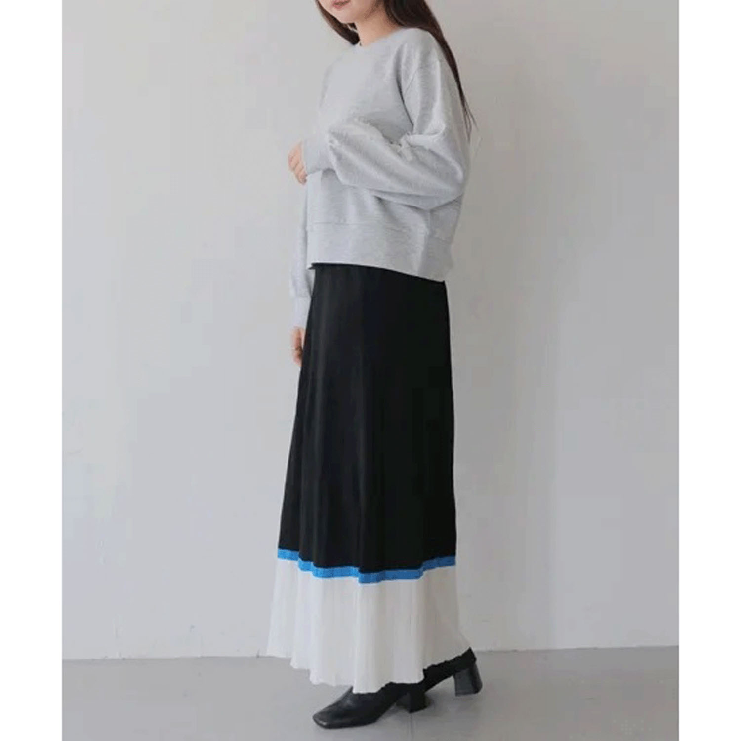 【動画あり】Vingtrois ダンボールニット配色プリーツスカート - 画像3