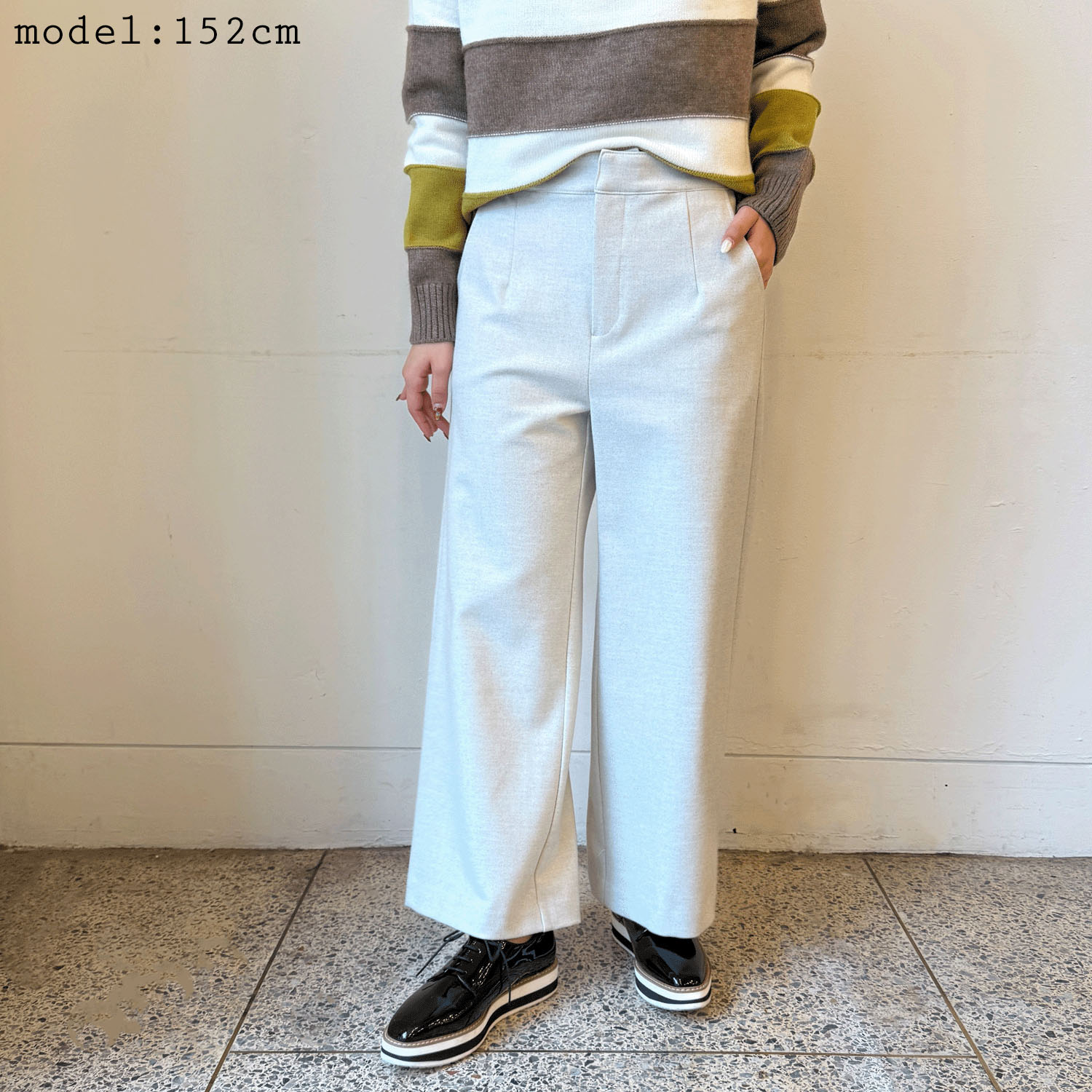 両面起毛ワイドパンツ