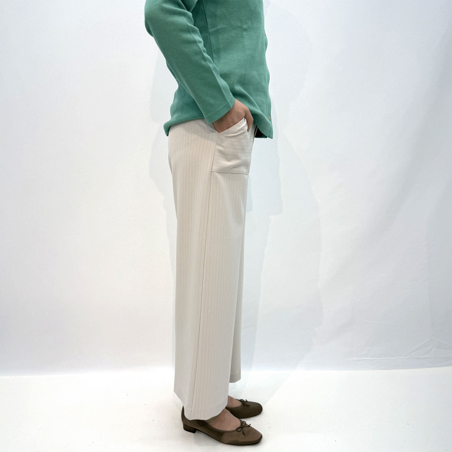 ポリベイカーワイドパンツ - 画像2