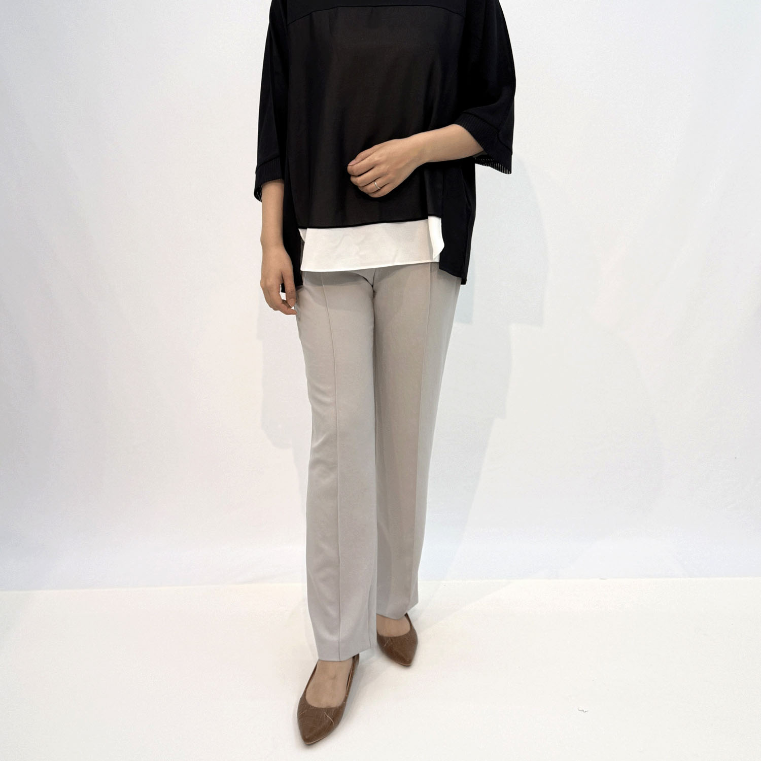 エースワイピンタックストレートパンツ - 画像2