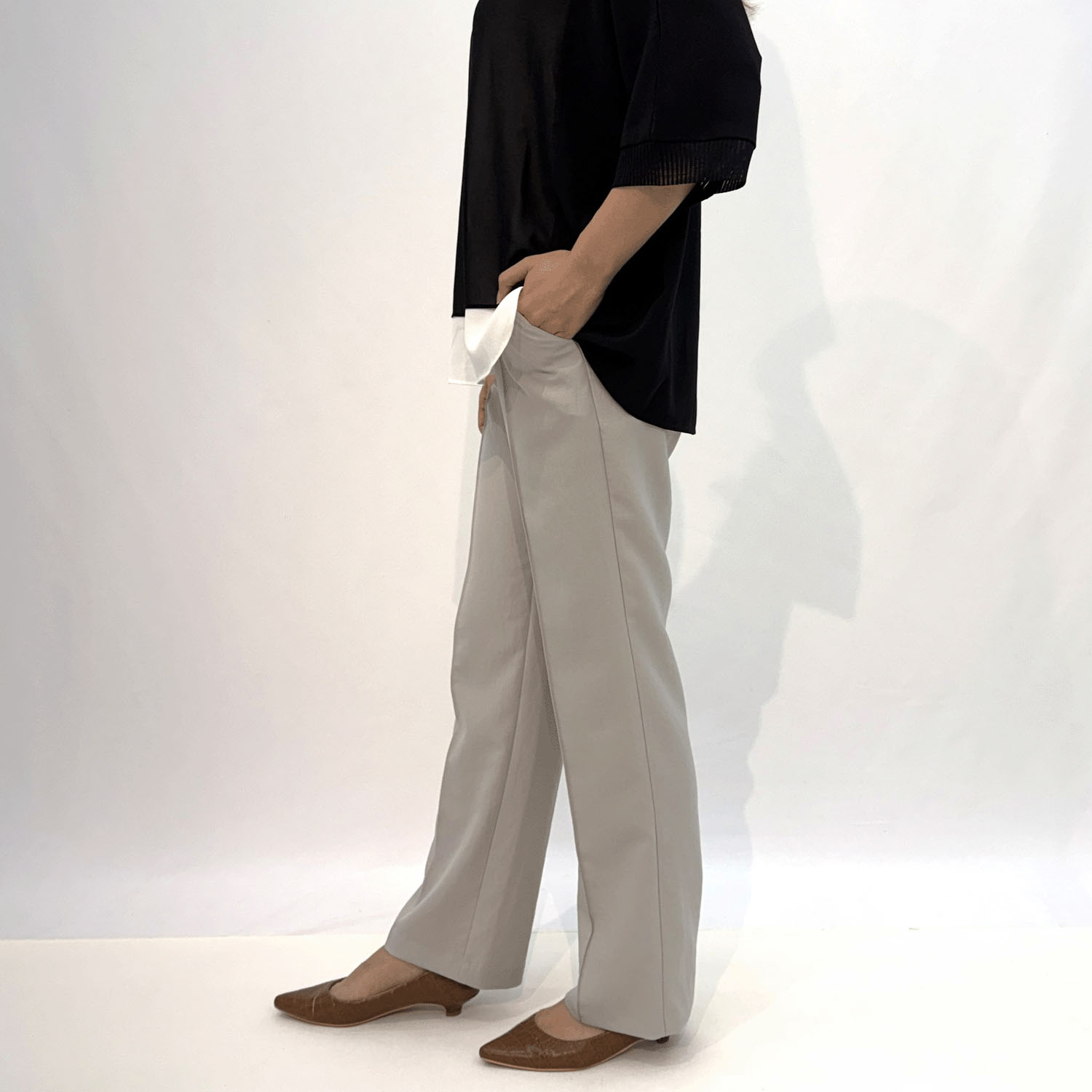 エースワイピンタックストレートパンツ - 画像3