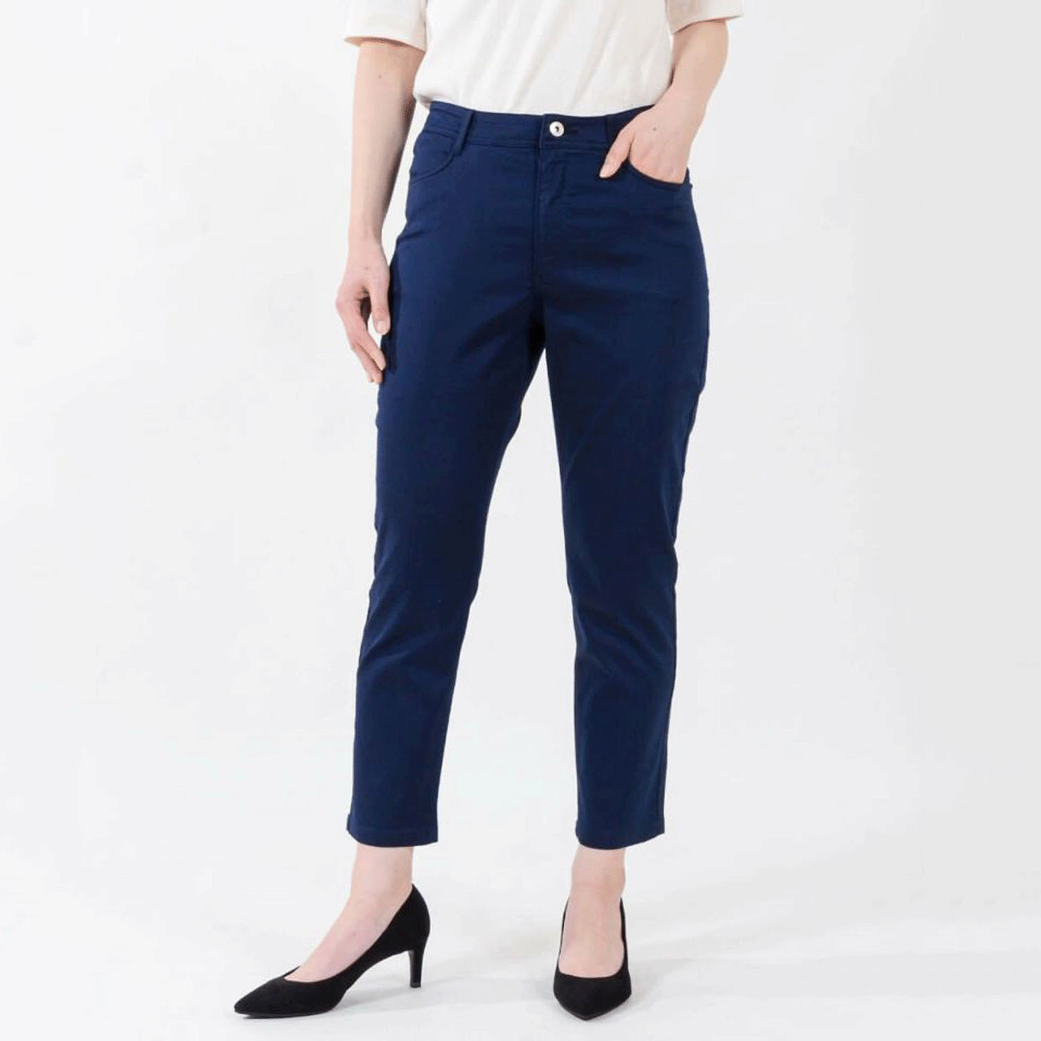 aiai テンセルストレッチアンクルテーパードパンツ - 画像13