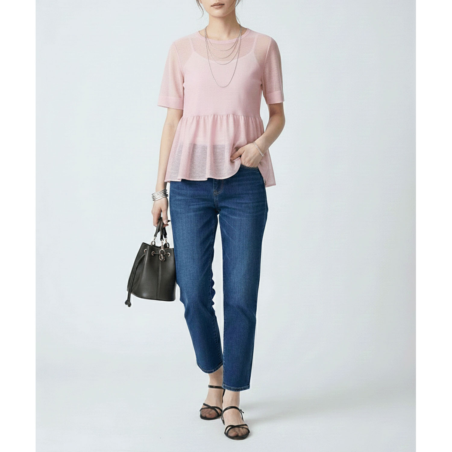 【Insta Live】aiai C／Nクールストレッチ 木陰デニムアンクルテーパード - 画像29