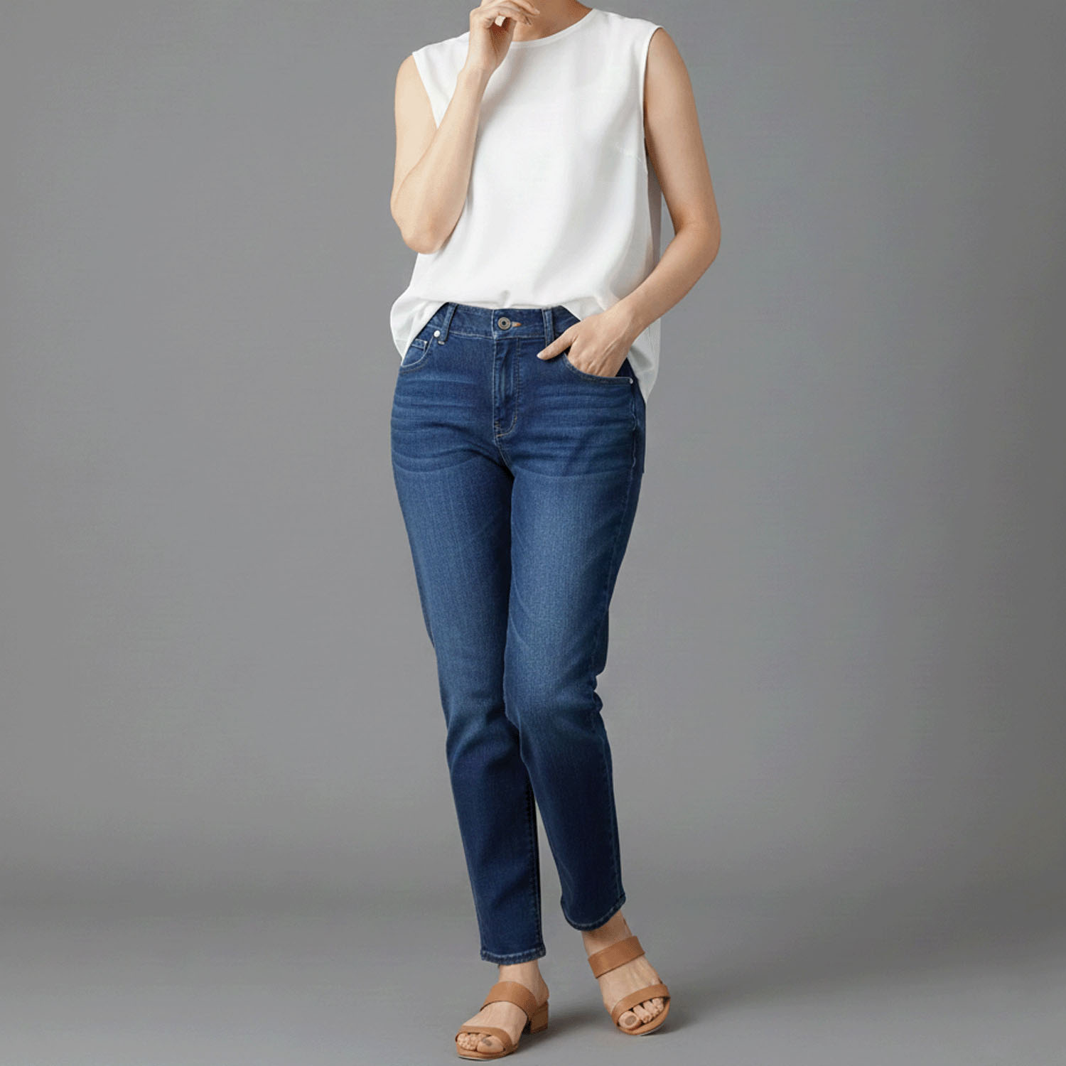 【Insta Live】aiai C／Nクールストレッチ 木陰デニムアンクルテーパード - 画像39