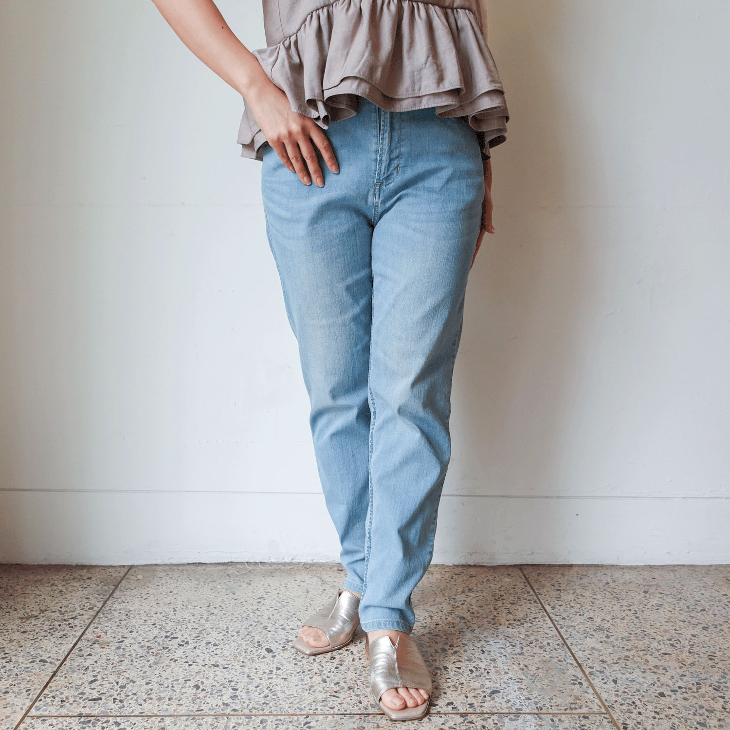 【Insta Live】aiai C／Nクールストレッチ 木陰デニムアンクルテーパード - 画像7