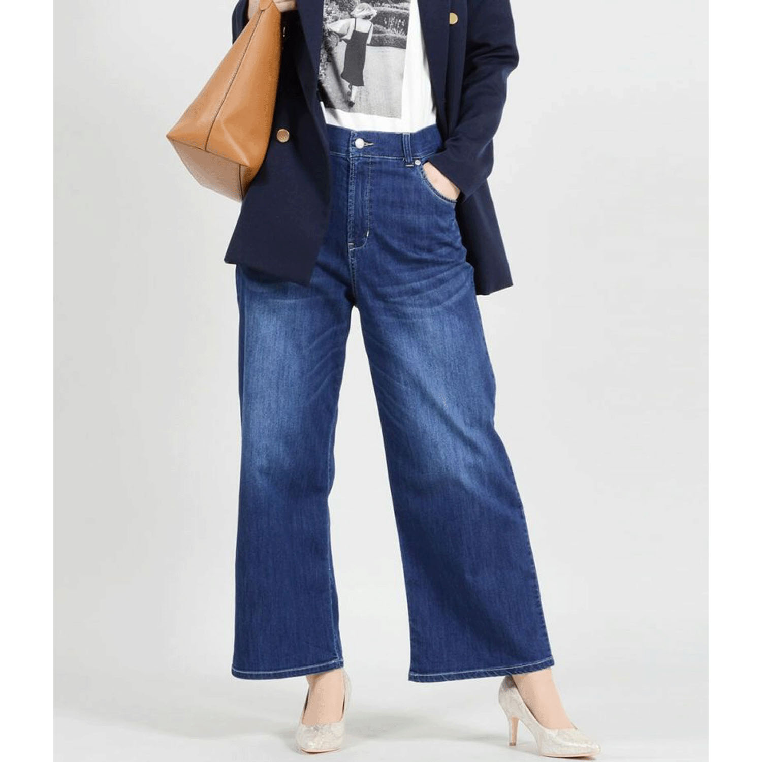 【InstaLive】aiai C／Nクールストレッチ 木陰デニムセミワイドパンツ - 画像15