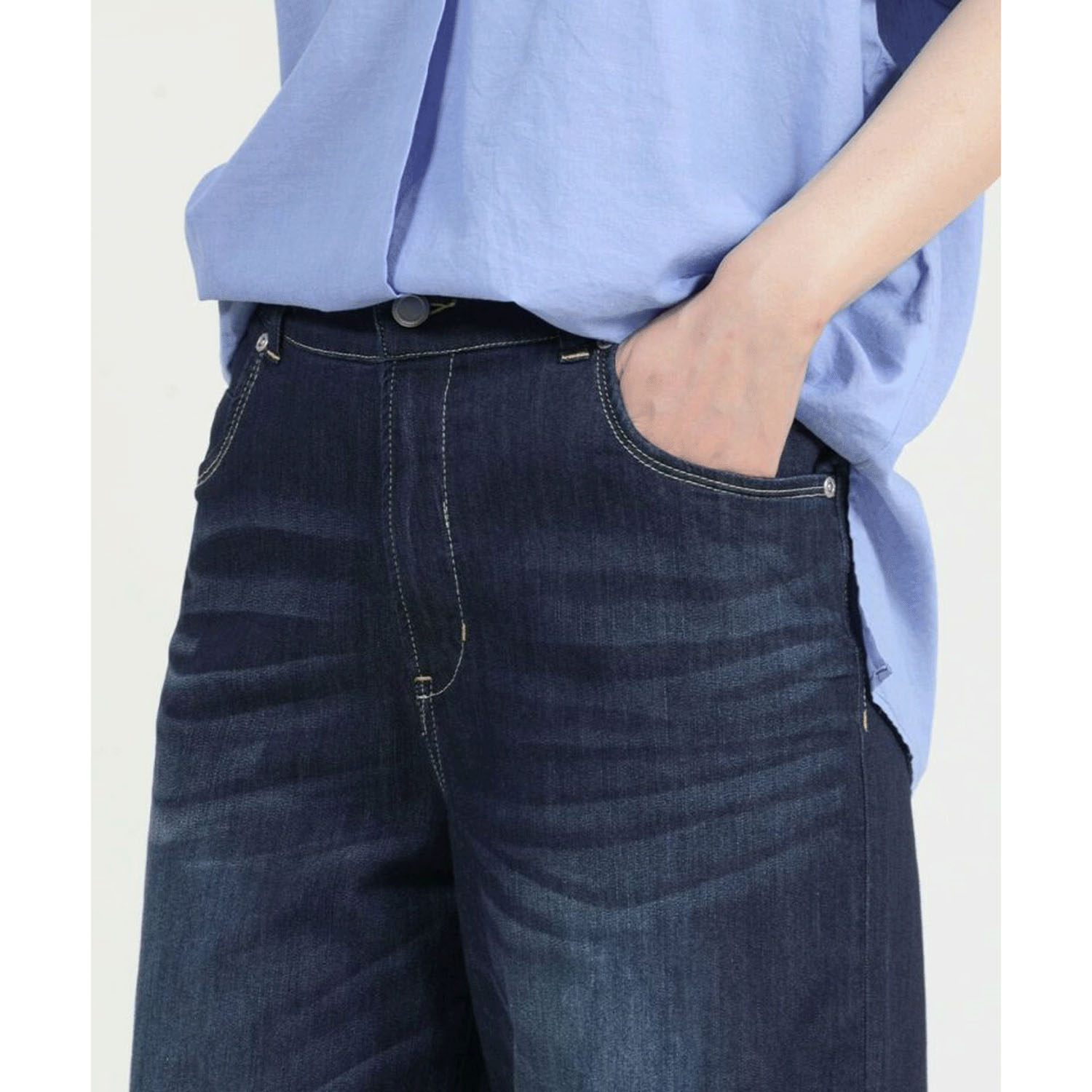 【InstaLive】aiai C／Nクールストレッチ 木陰デニムセミワイドパンツ - 画像22