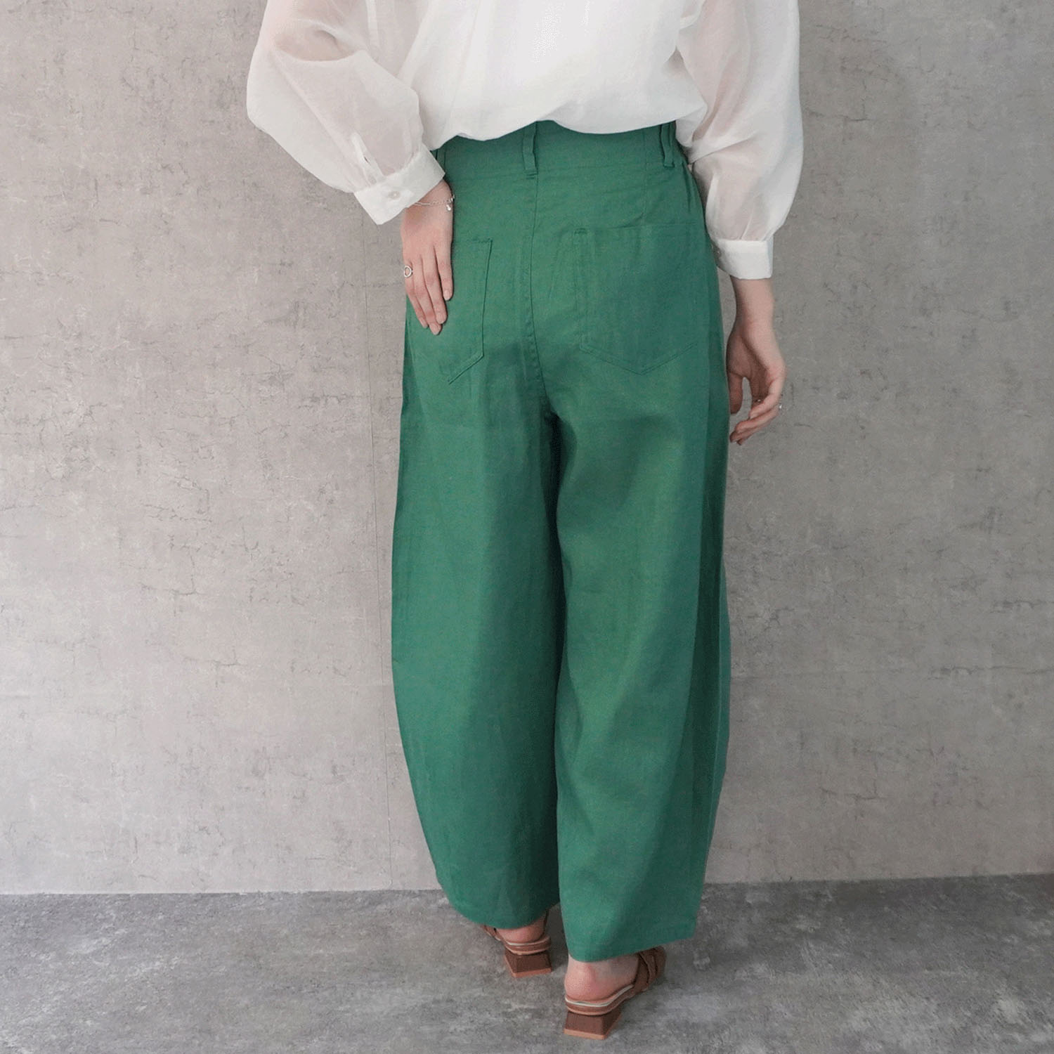 nod 麻100％バナナワイドパンツ - 画像16