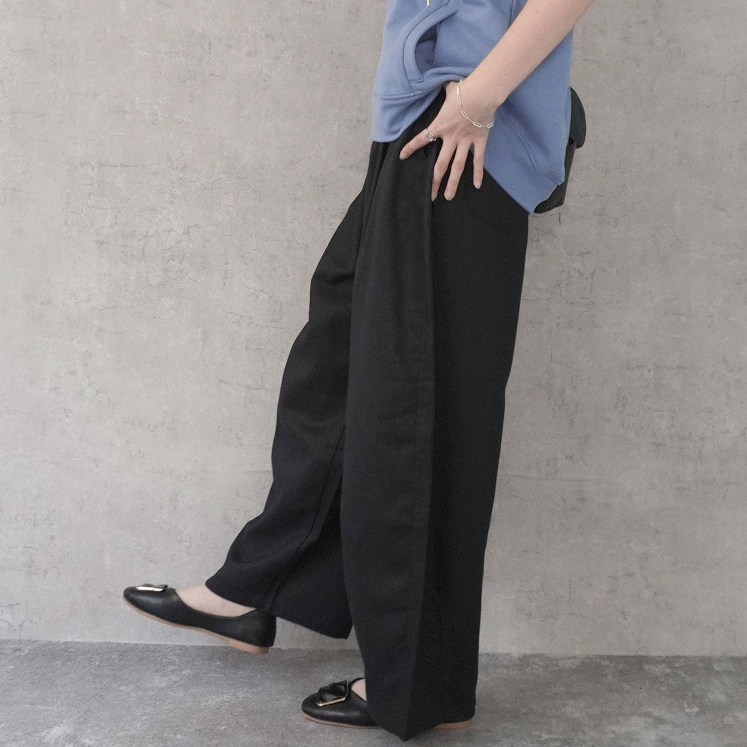 nod 麻100％バナナワイドパンツ - 画像6