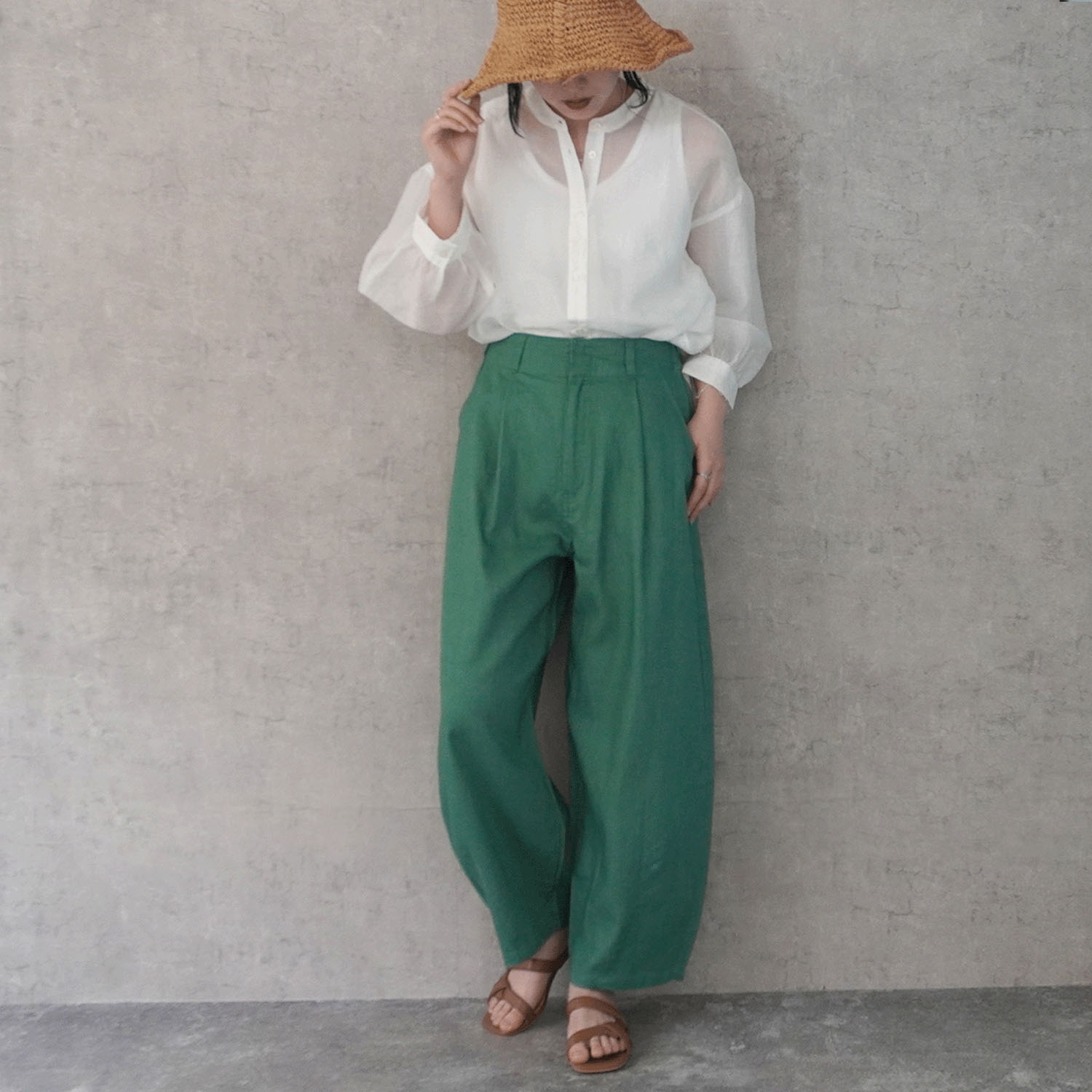 nod 麻100％バナナワイドパンツ