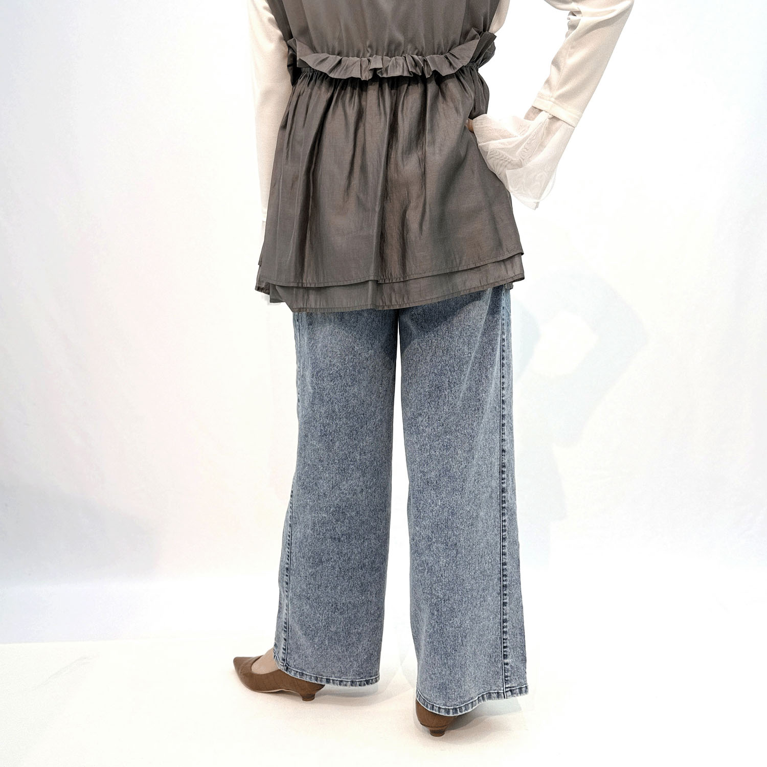 冷感UVデニムサイドライン - 画像4