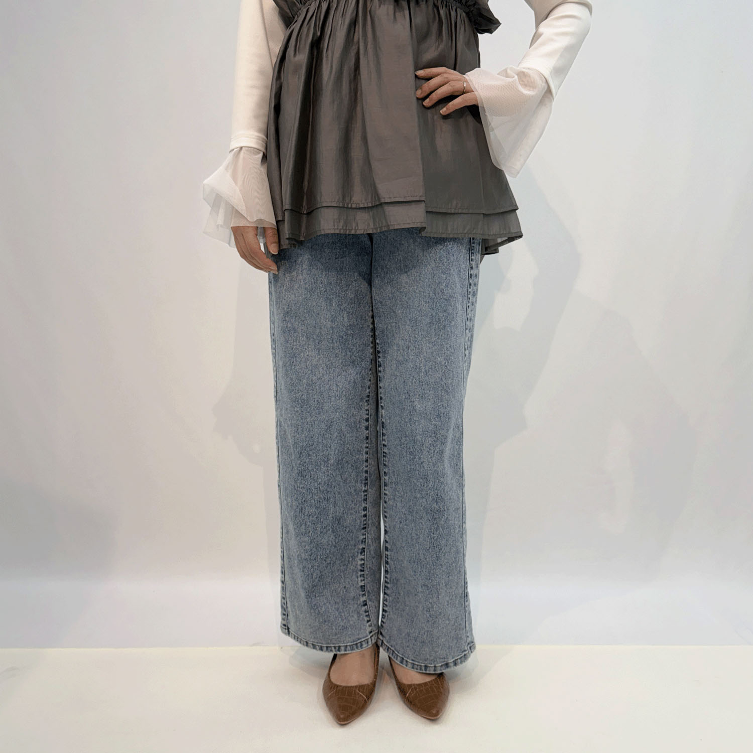 冷感UVデニムサイドライン - 画像6