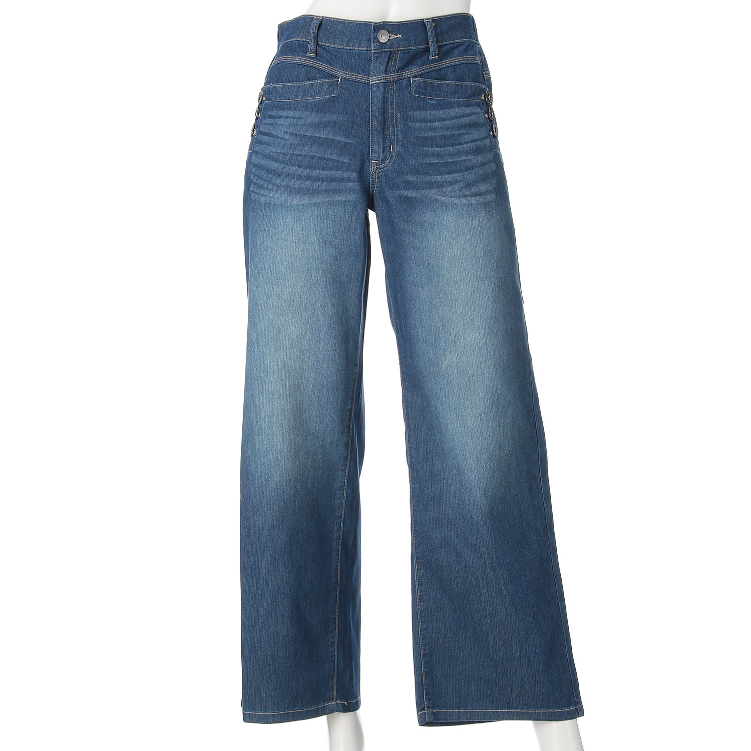 メッシュデニム釦使いワイド - 画像12