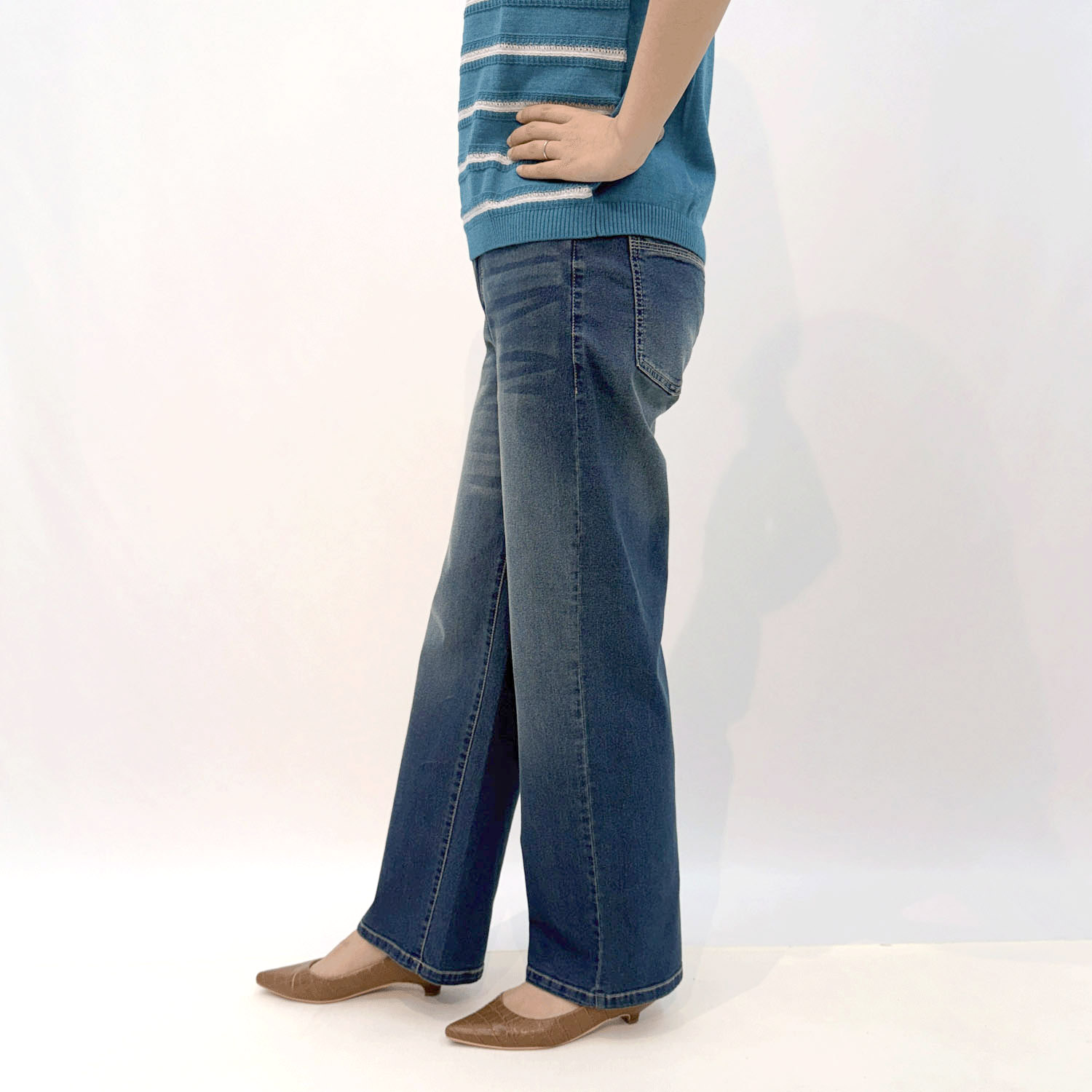 クールデニムワイドストレートパンツ - 画像11