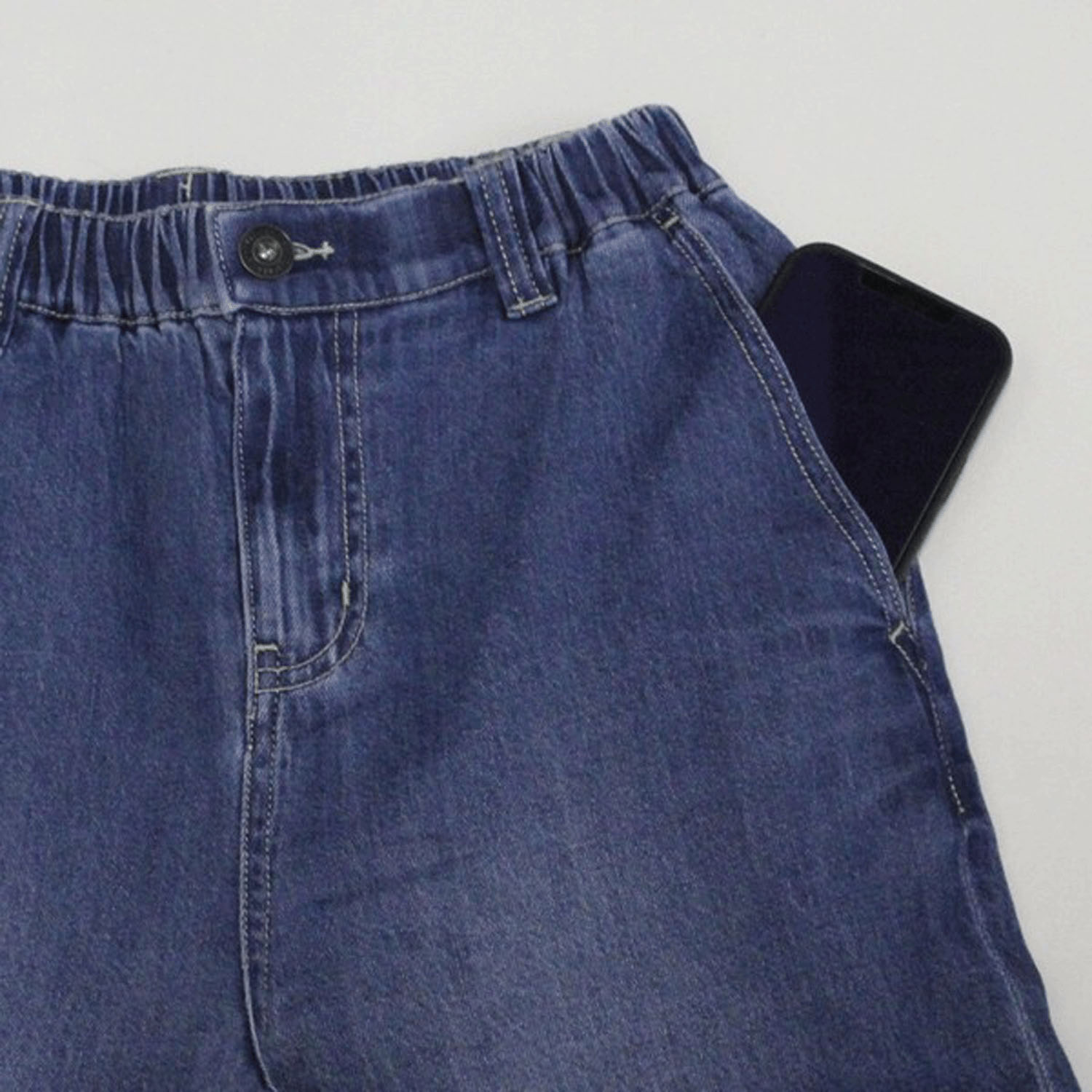 W HEART 麻混デニムワイドパンツ - 画像13