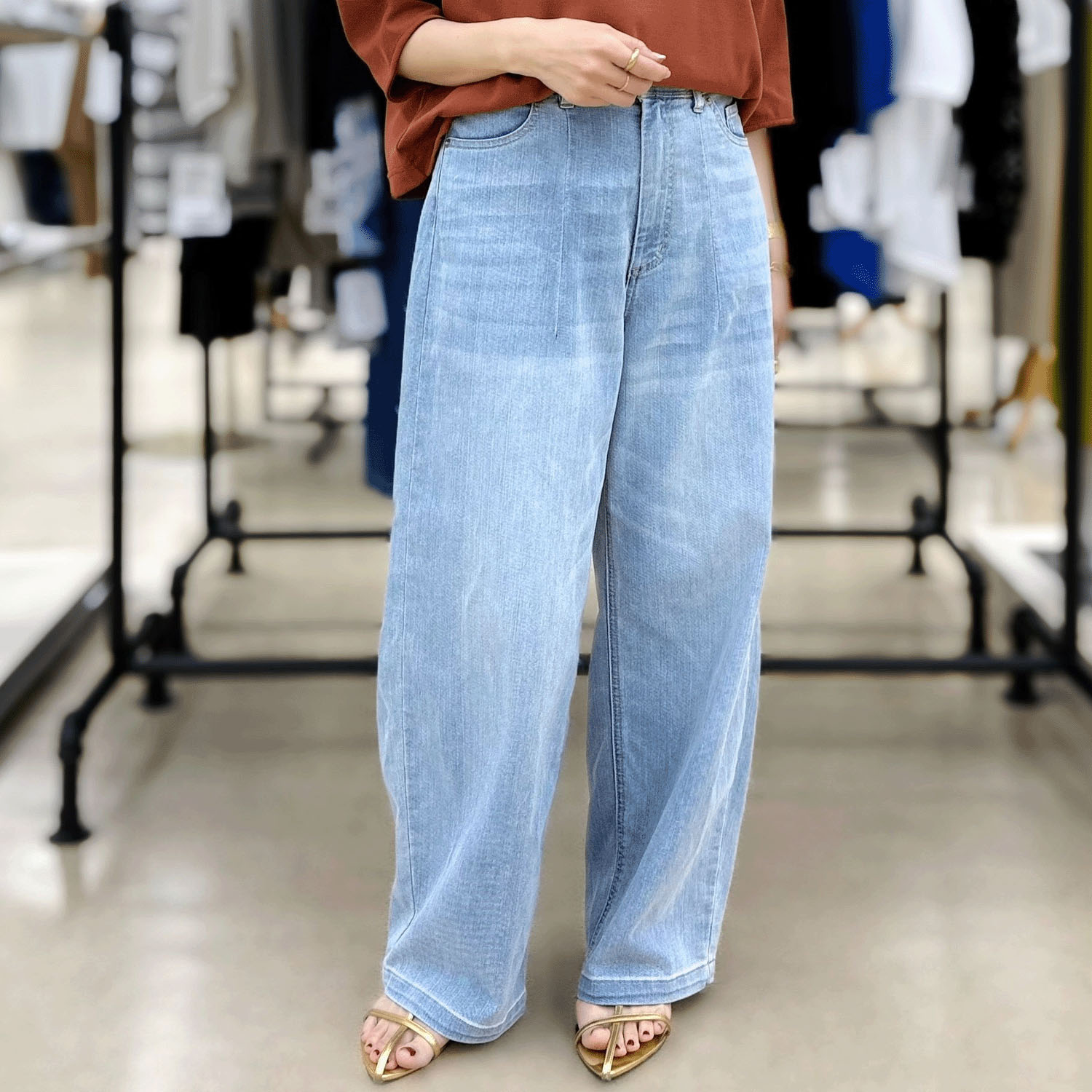 【Insta Live】JEUNE ET JOYEUX TCストレッチ デニムカーヴィーパンツ - 画像3