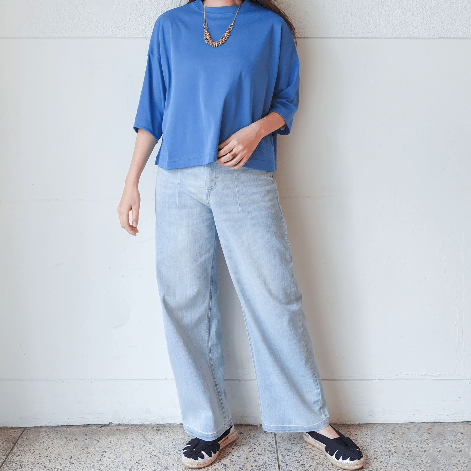 JEUNE ET JOYEUX TCストレッチ デニムカーヴィーパンツ - 画像1