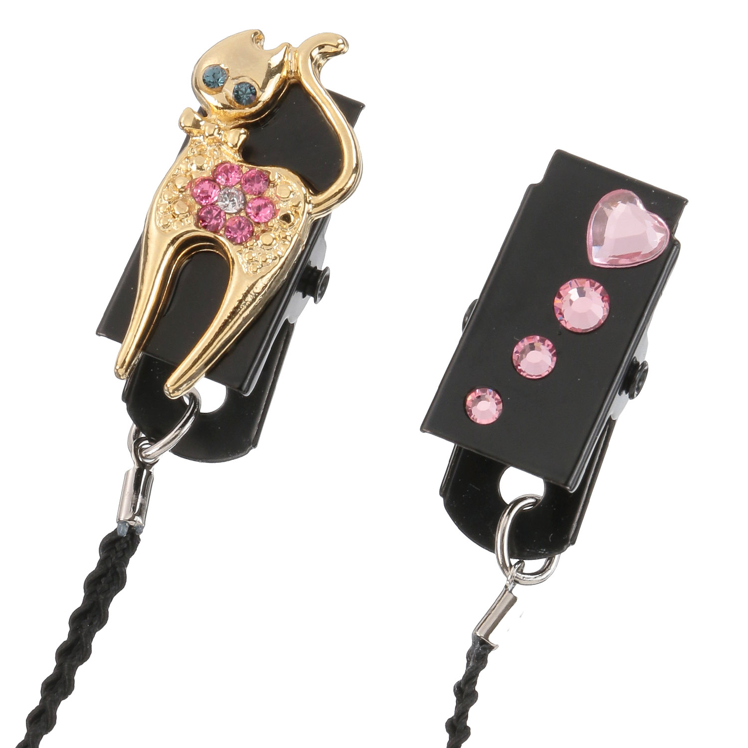 日本製帽子クリップ ハートキャット - 画像2