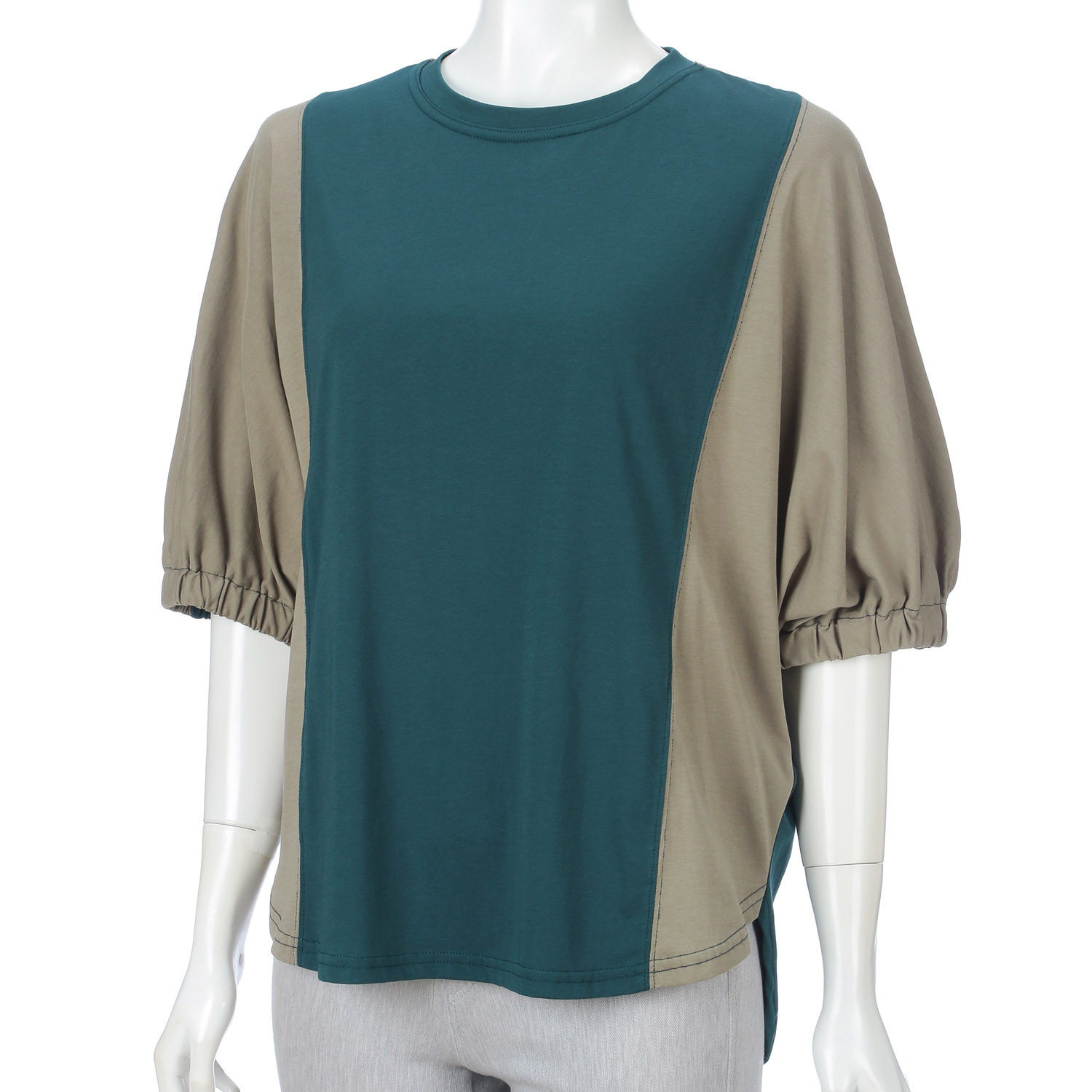 バイカラーアクセントカットソープルオーバー - 画像2