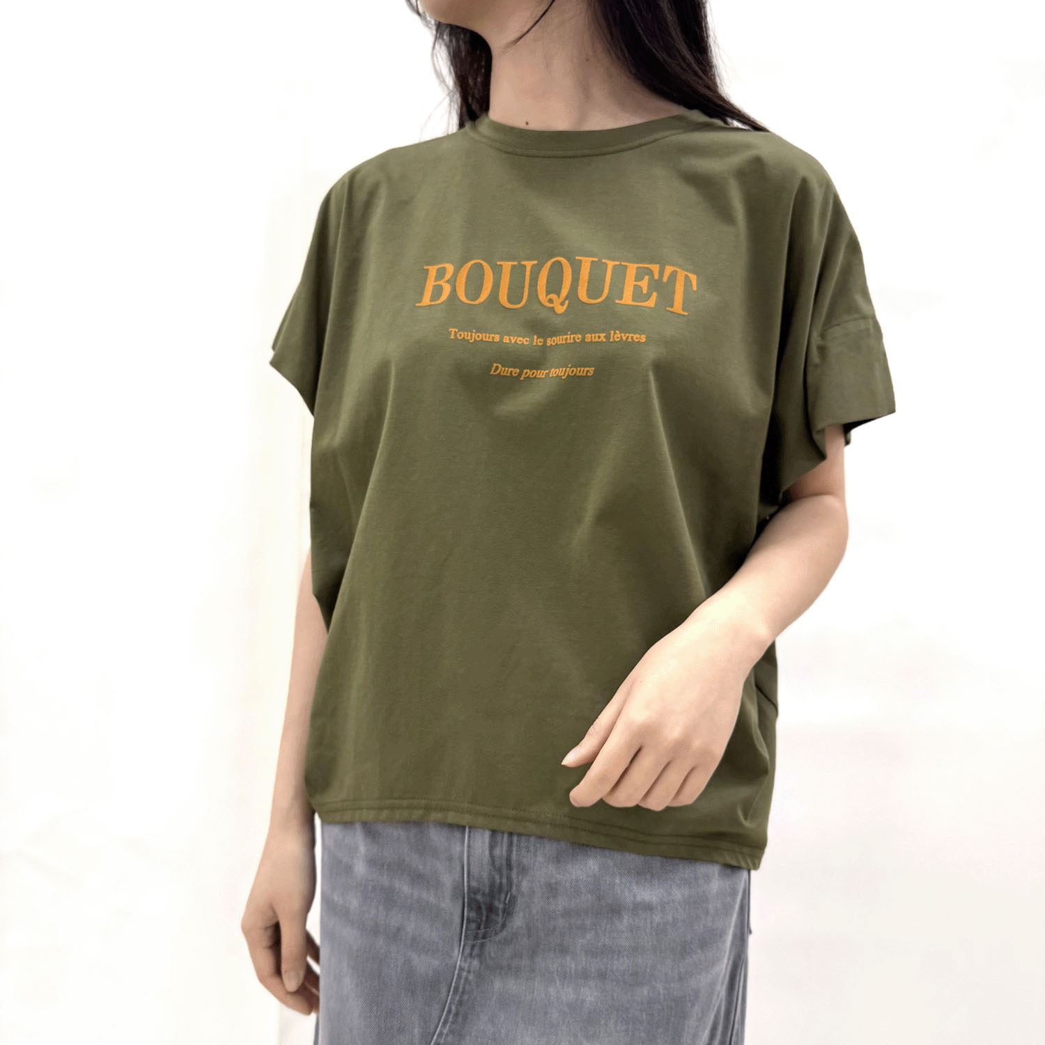 フロッキーロゴアクセントカットソープルオーバー