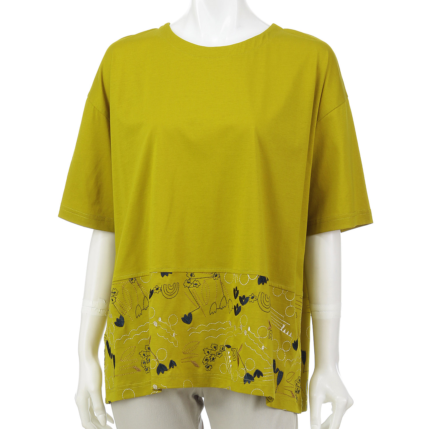 シルケット天竺パネル刺繍プルオーバー - 画像5