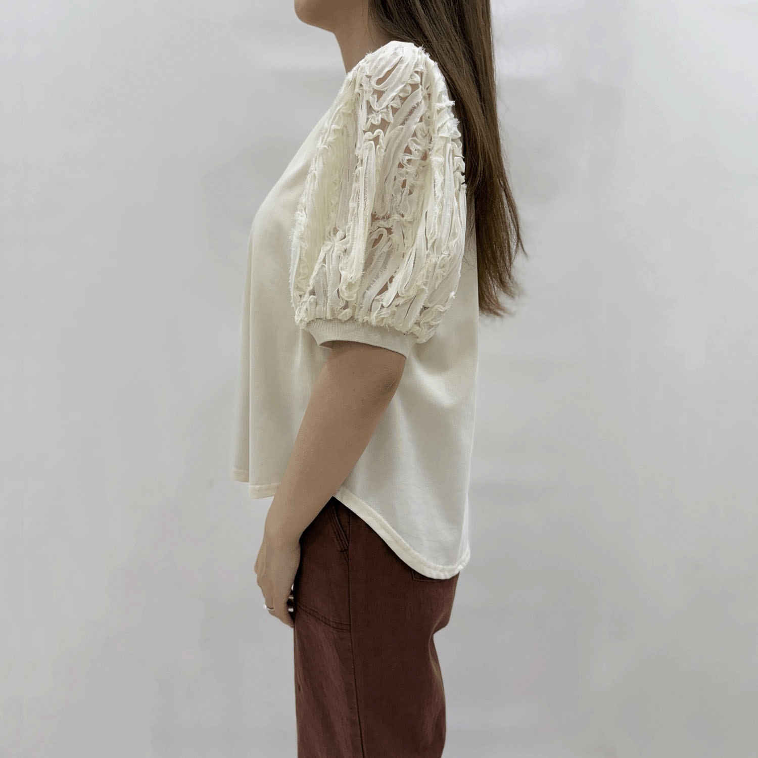 コードレースアクセントカットソープルオーバー - 画像2