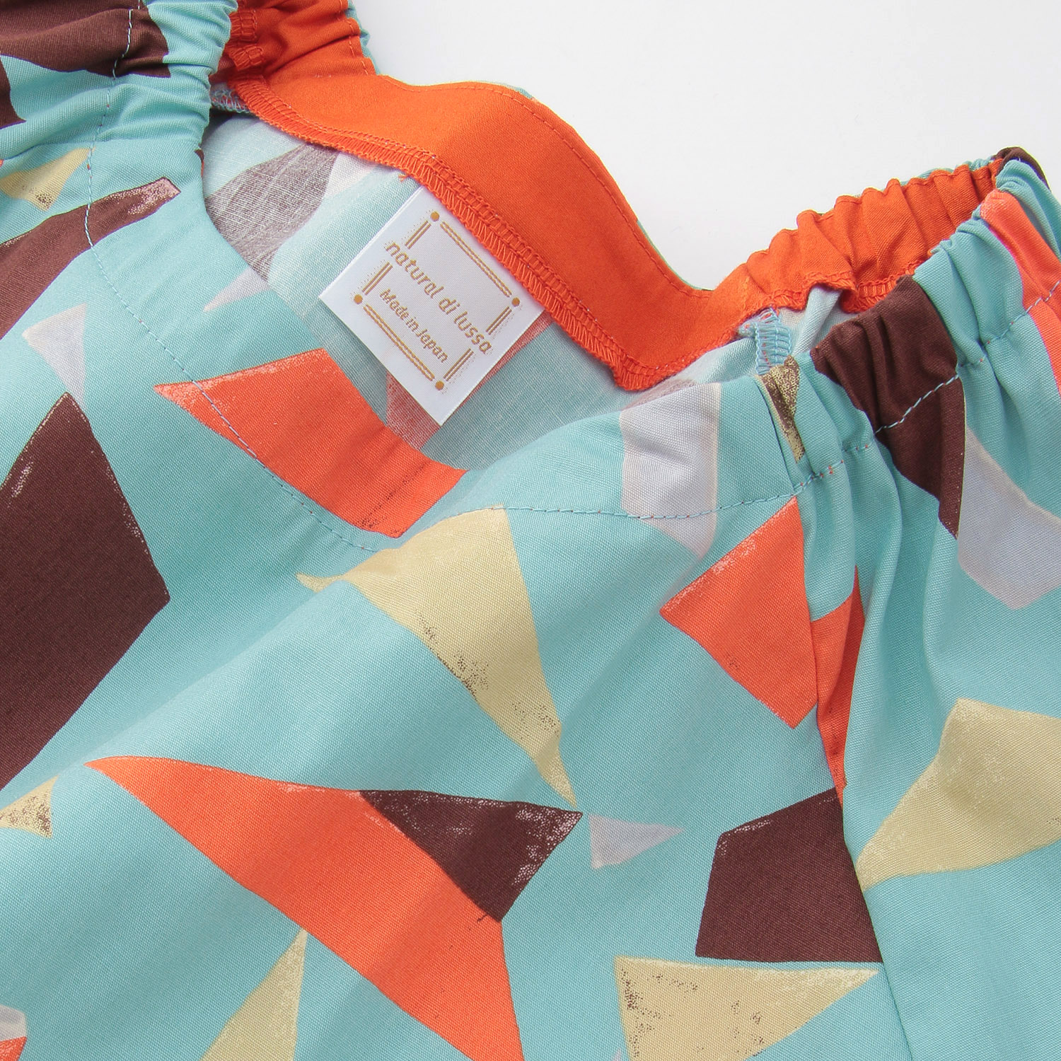 ブロード幾何柄袖フレアワンピース - 画像11