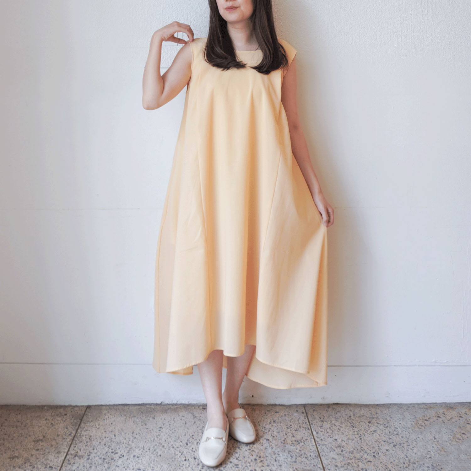 バックリボンテントワンピース