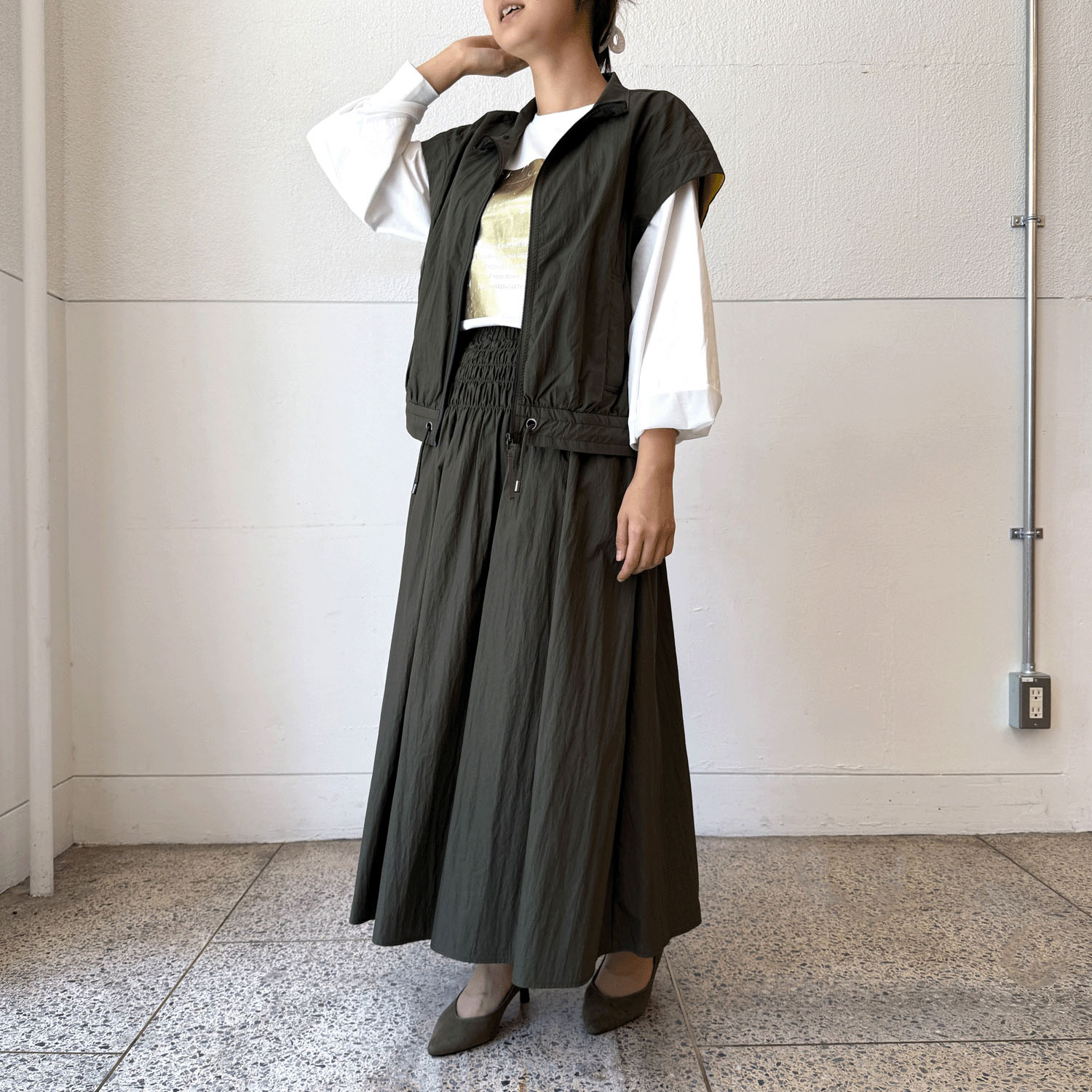 ウエストシャーリングスカート