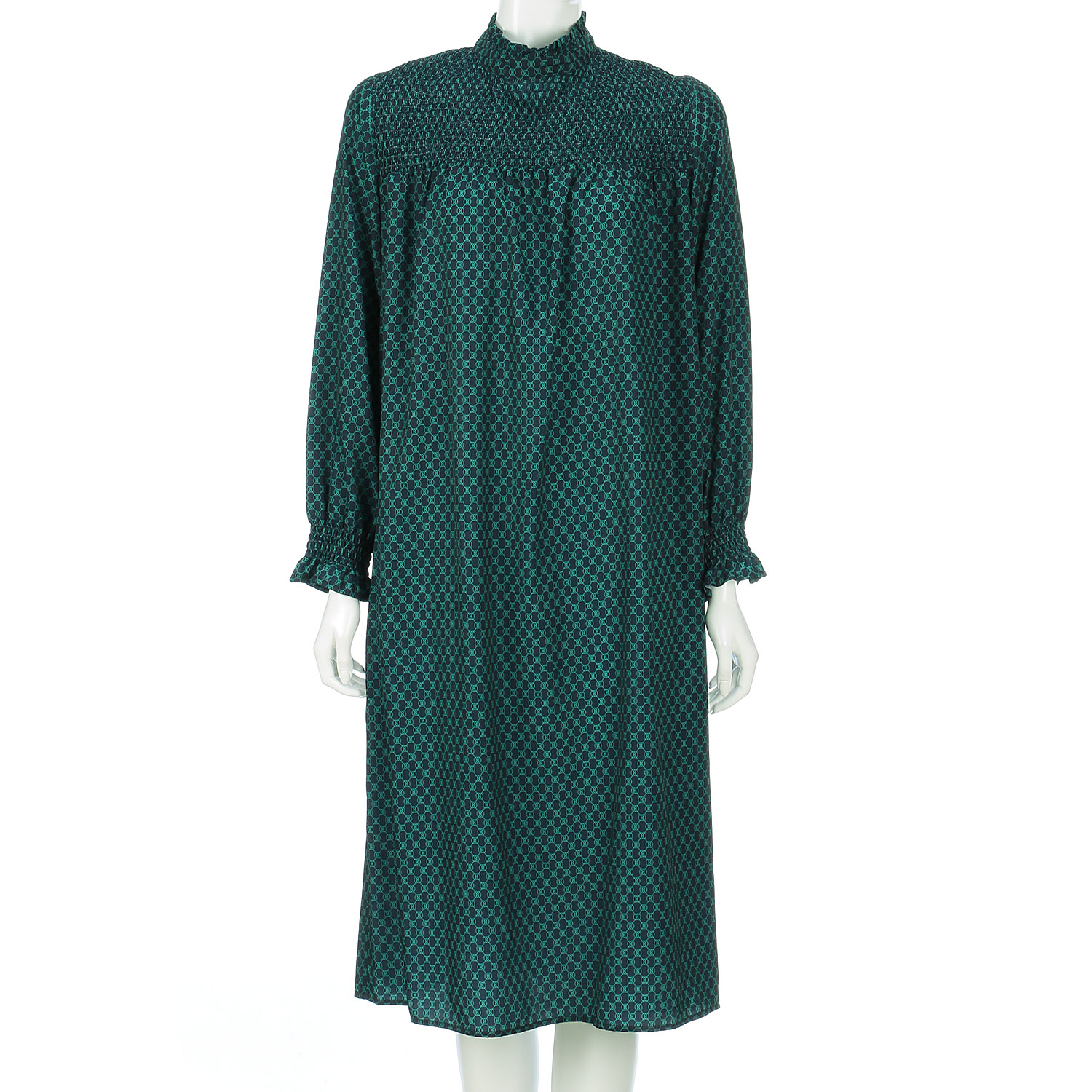 クラッシック柄プリントワンピース