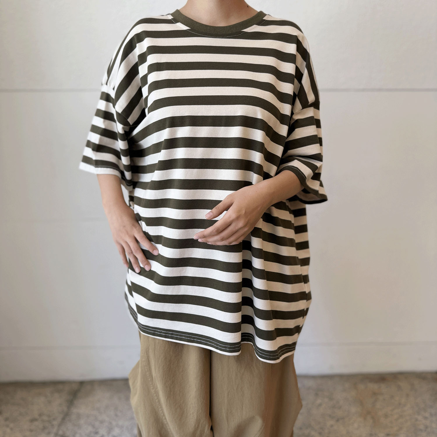【Makito】ルーズシルエットボーダーT - 画像2