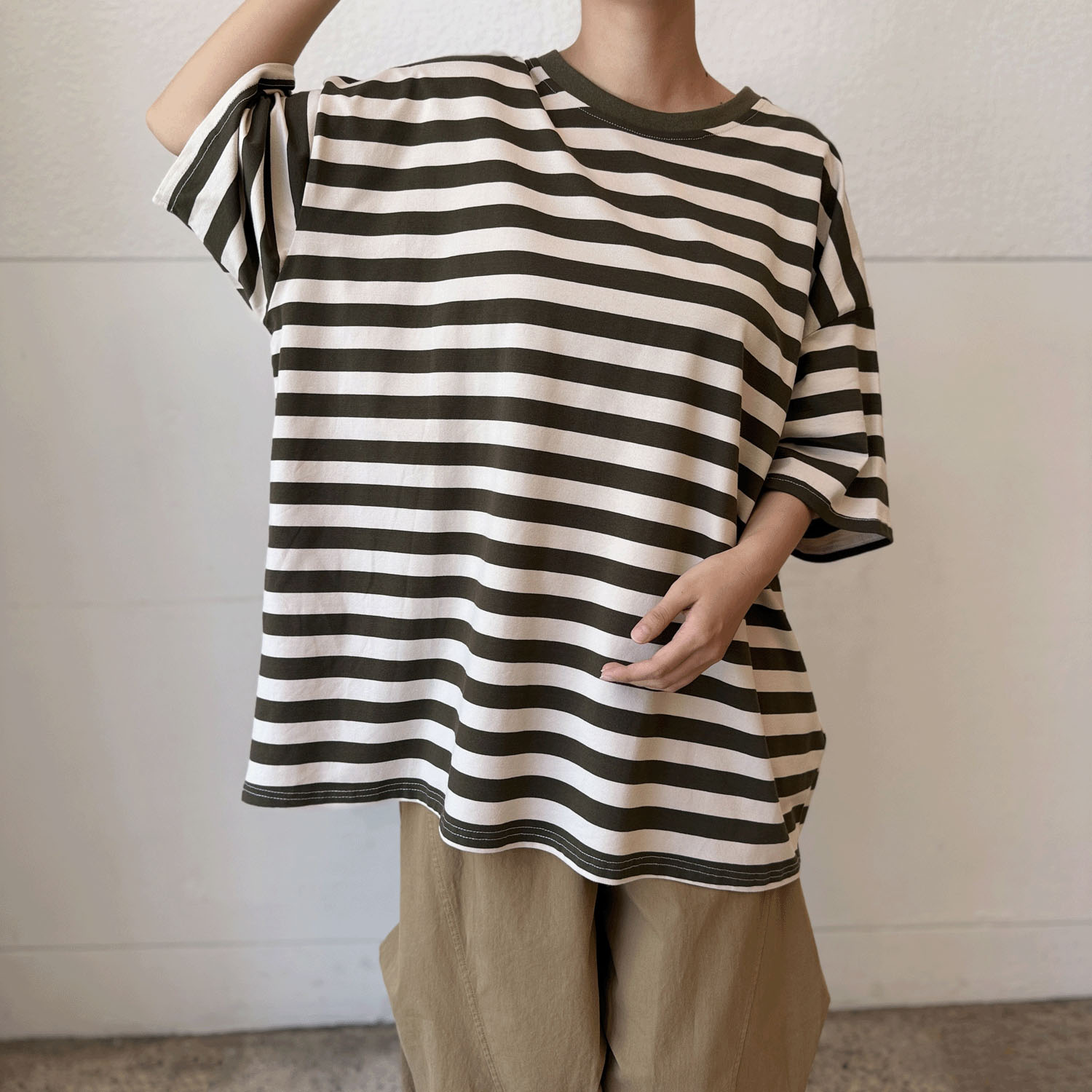 【Makito】ルーズシルエットボーダーT - 画像3