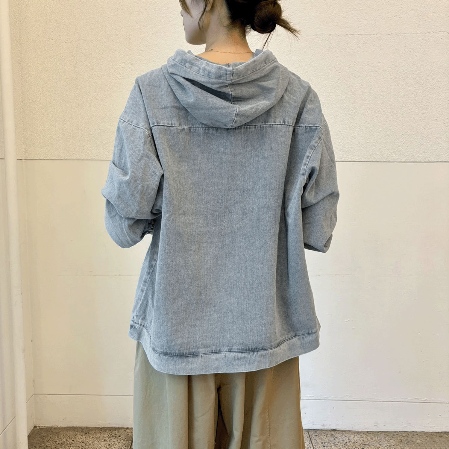 【CUBE SUGAR】ピグメント染めフード付きシャツパーカー - 画像3