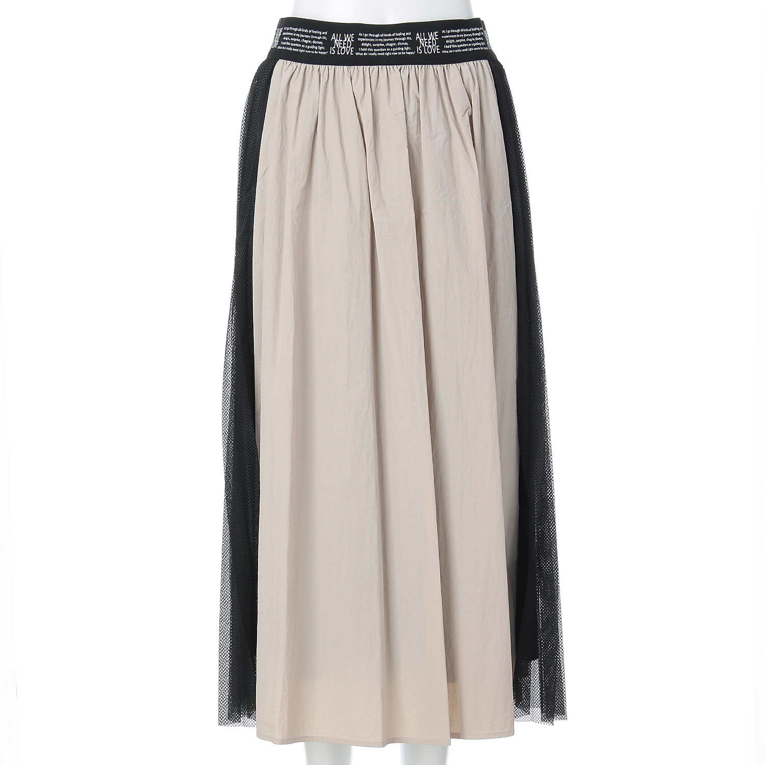 サイドプリーツメッシュスカート - 画像2