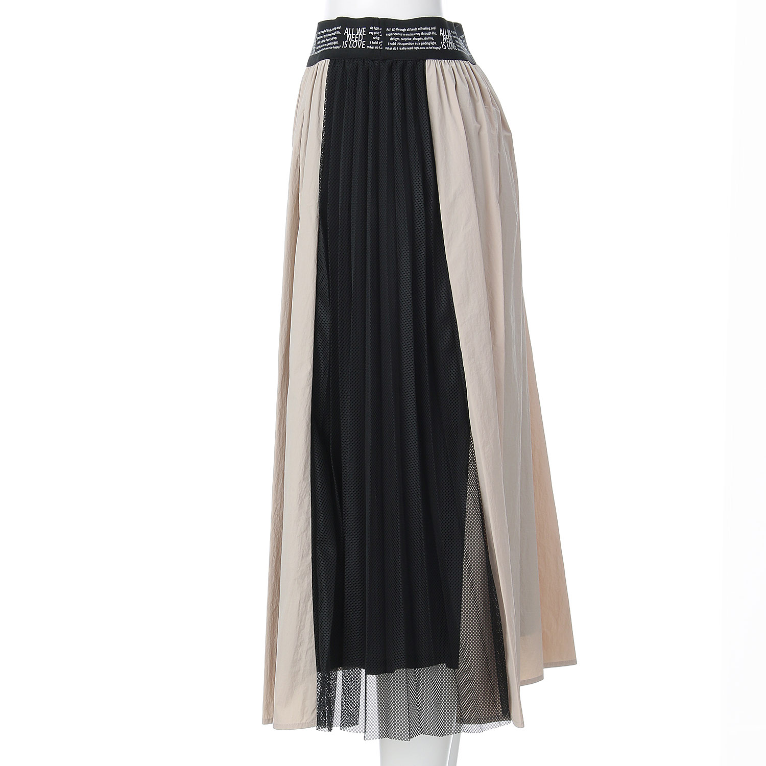 サイドプリーツメッシュスカート - 画像3