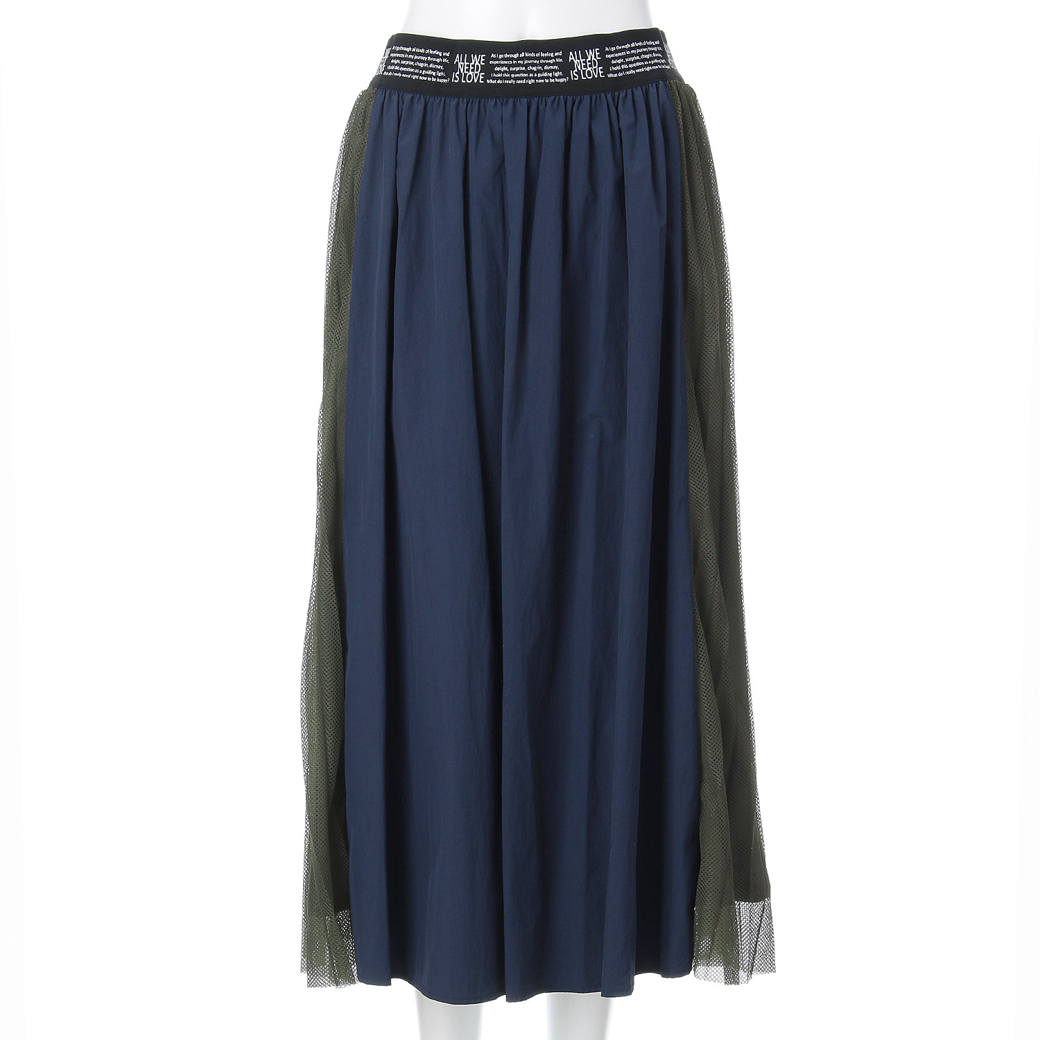 サイドプリーツメッシュスカート