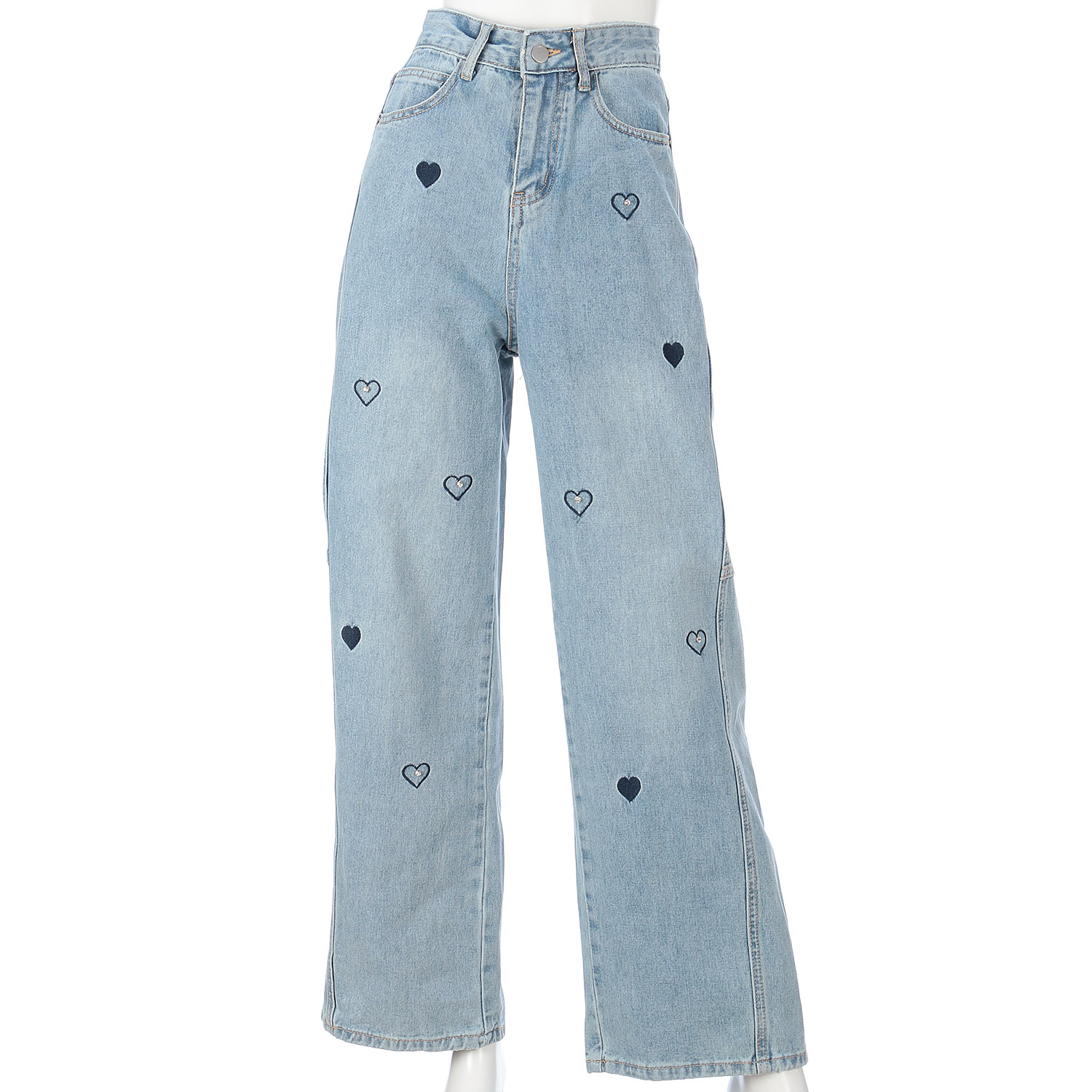 ランダムハートデニムパンツ