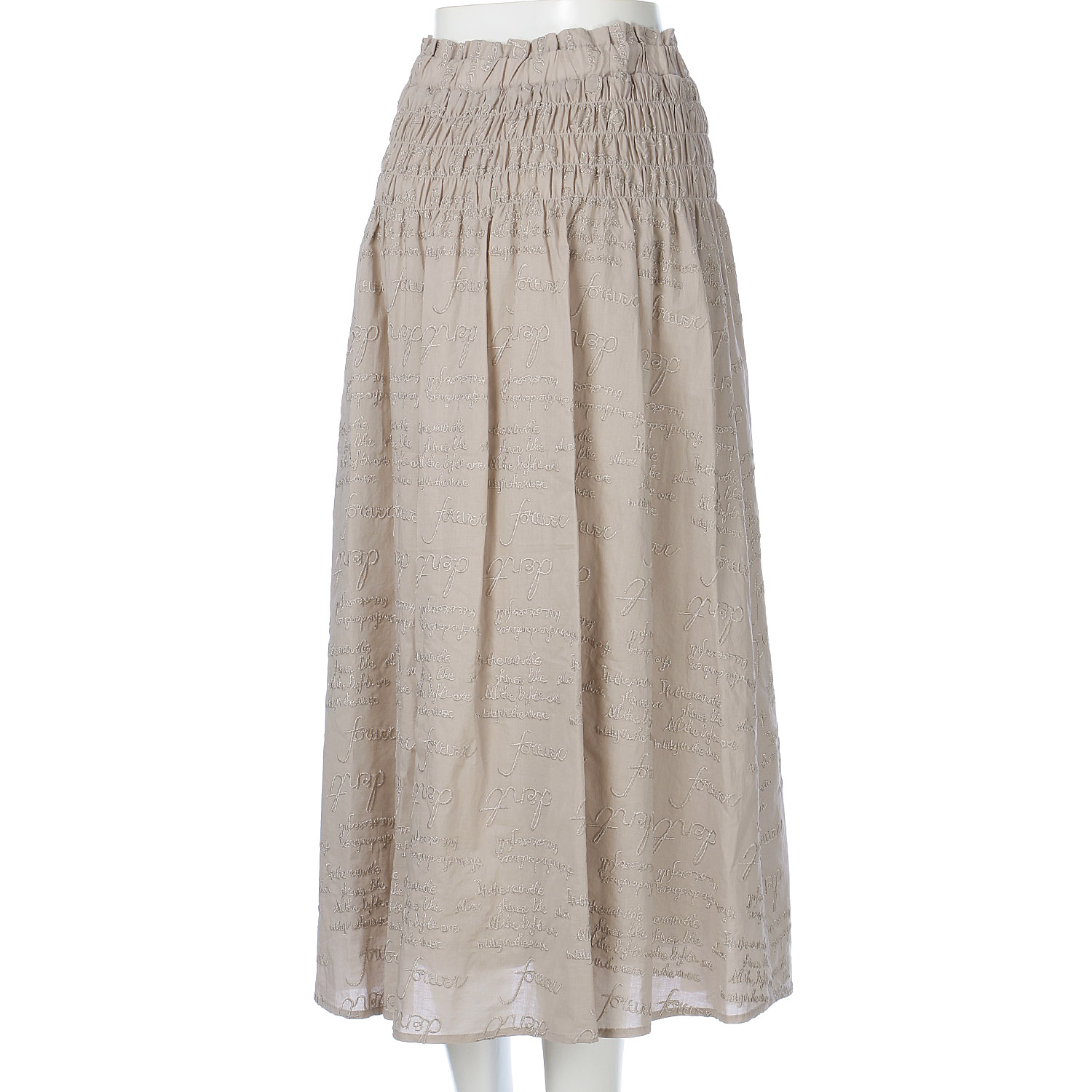 ロゴ刺繍スカート - 画像2