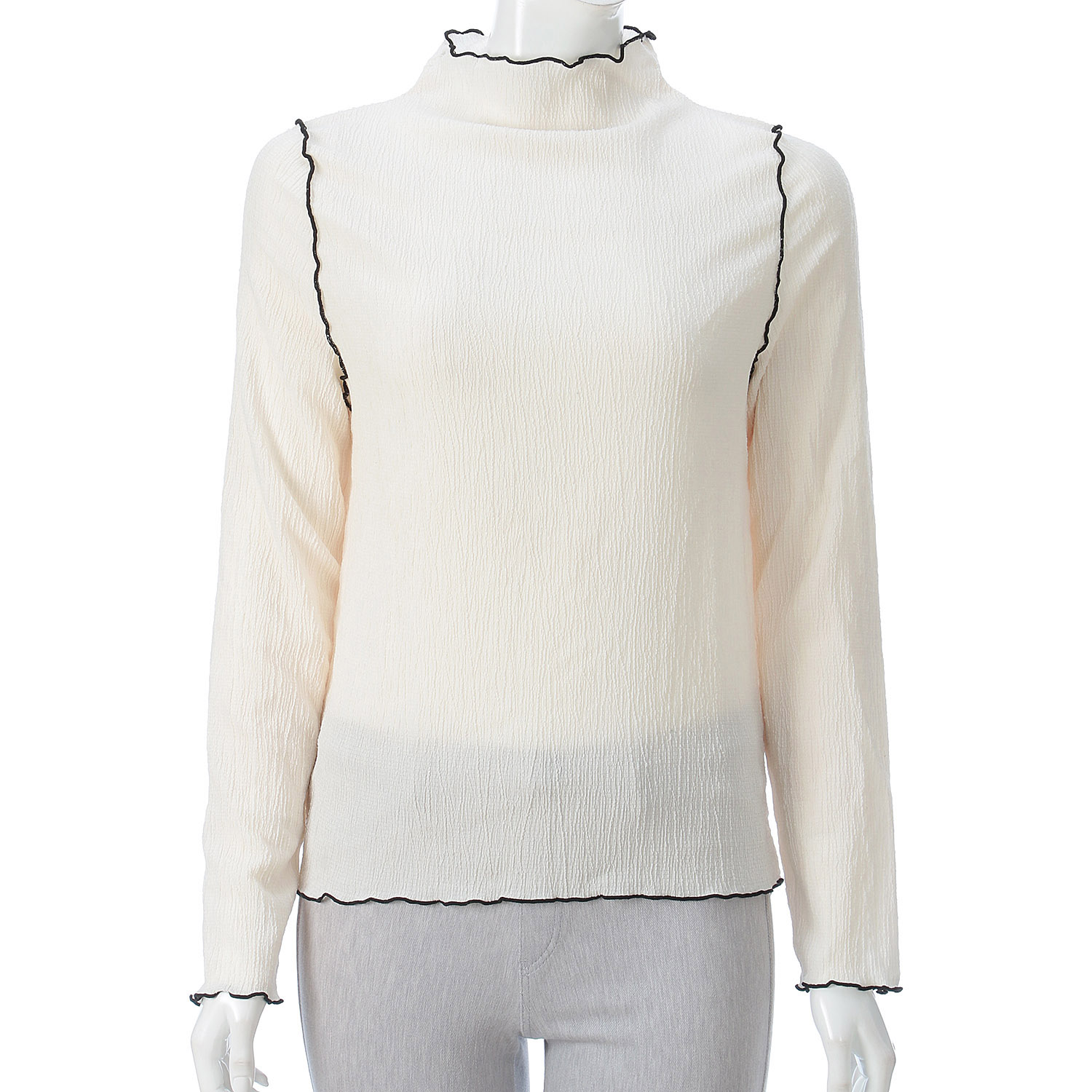 【my life】ハイネック配色メロウプルオーバー - 画像6