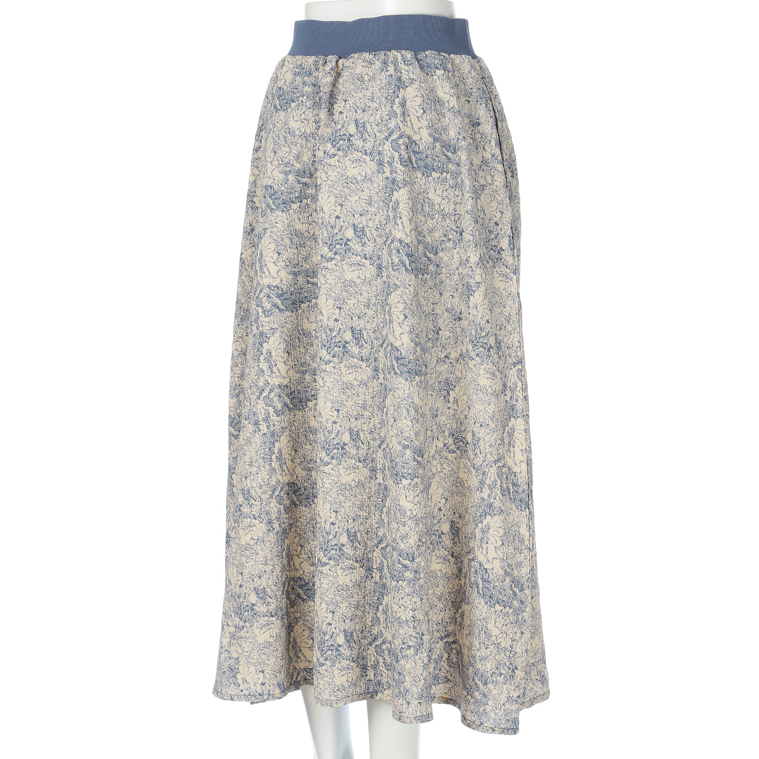 LUPIRIEN 花柄リブギャザースカート - 画像5