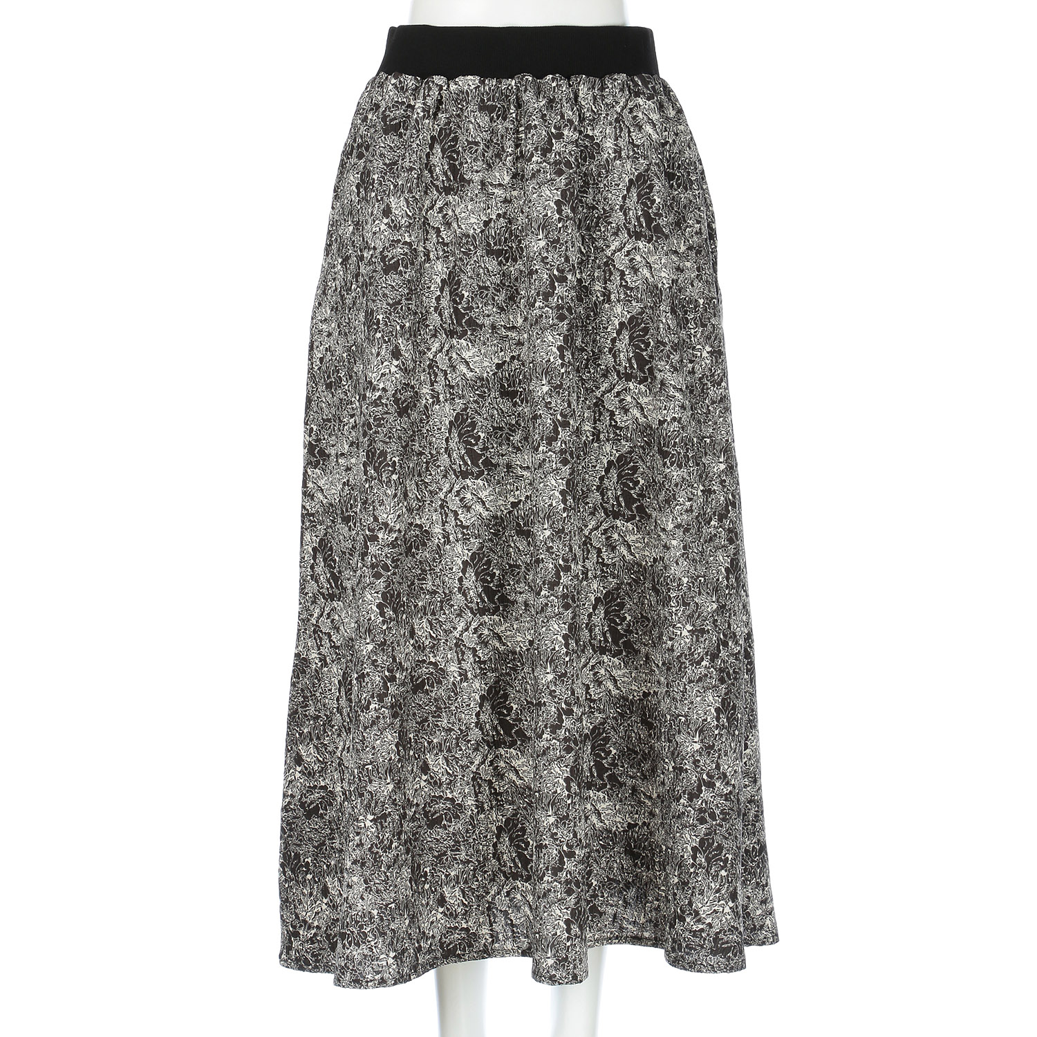 LUPIRIEN 花柄リブギャザースカート - 画像7