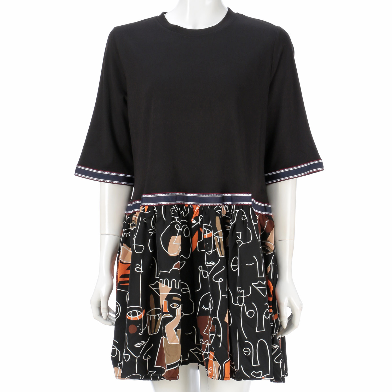 プリント切替ワンピース - 画像5