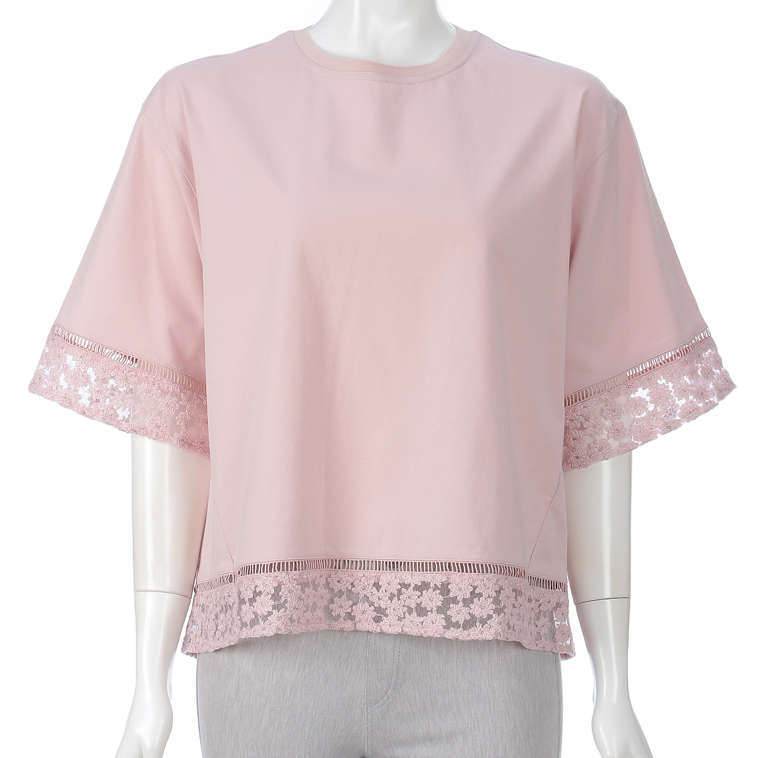 フラワーレースアクセントカットソープルオーバー