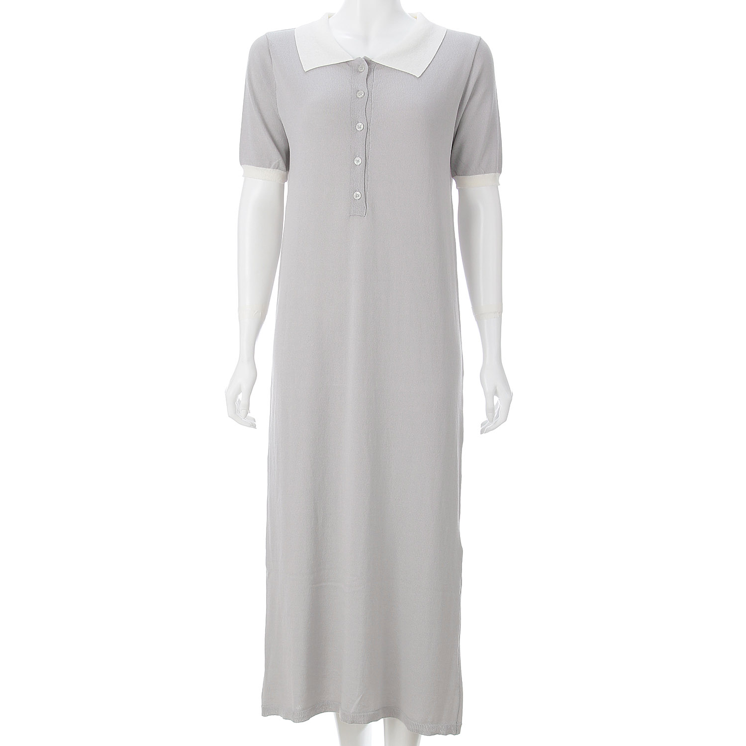 バイカラーロングワンピース