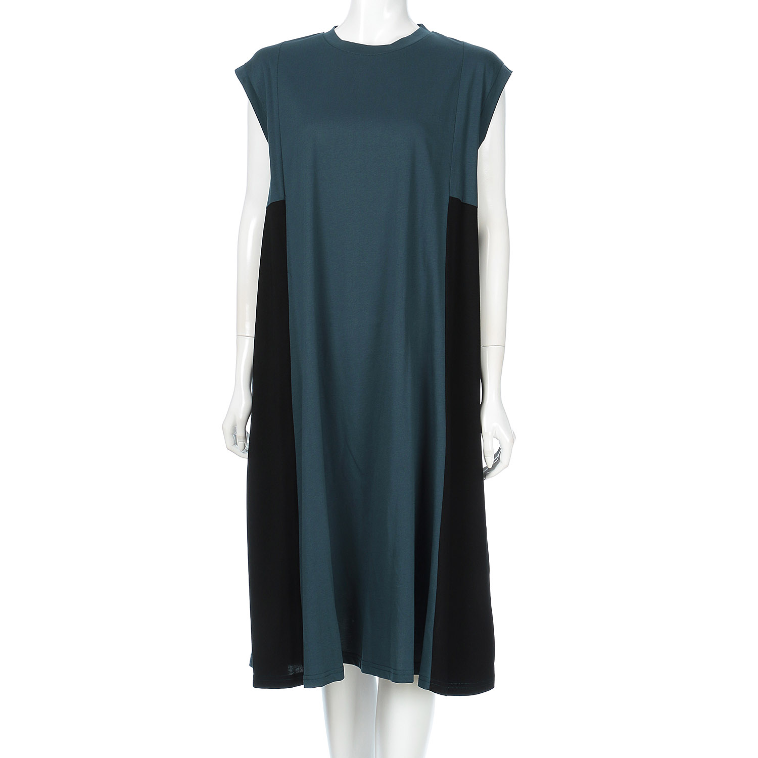 シルケット天竺配色ワンピース - 画像2