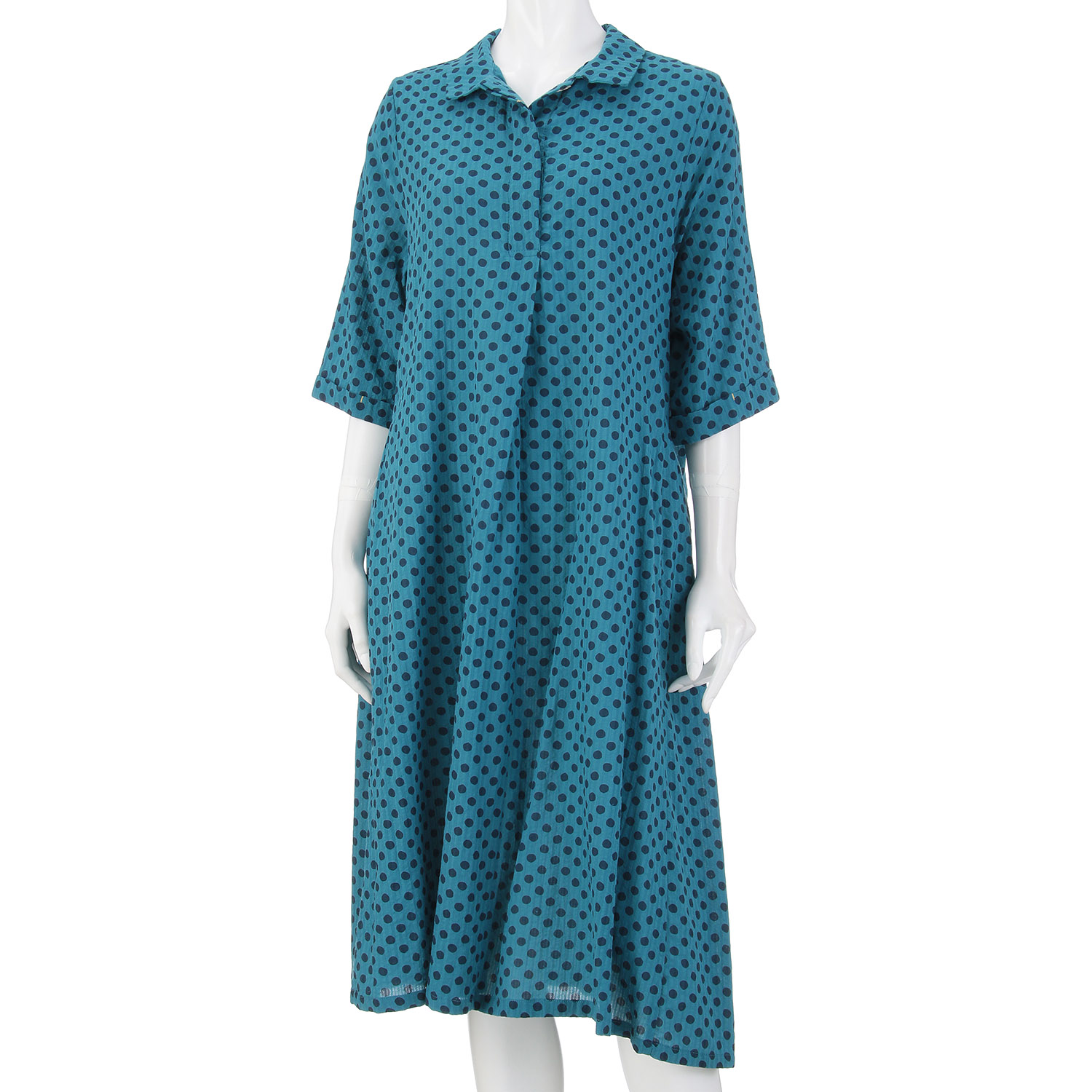 水玉プリントワンピース