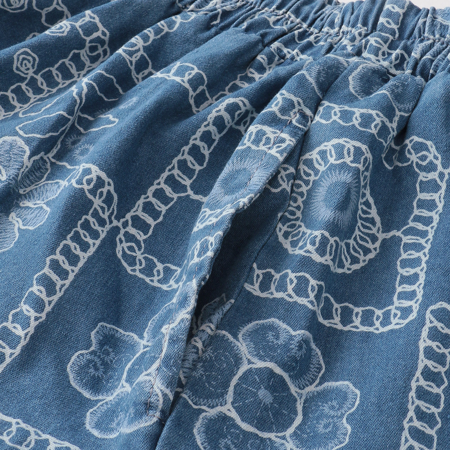 KhakiKoji ボタニカル刺繍調スカート - 画像3