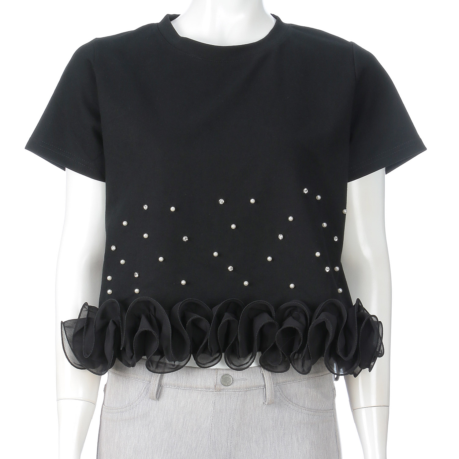 【Insta Live】VERITE オーガンジーフリル半袖プルオーバー - 画像4